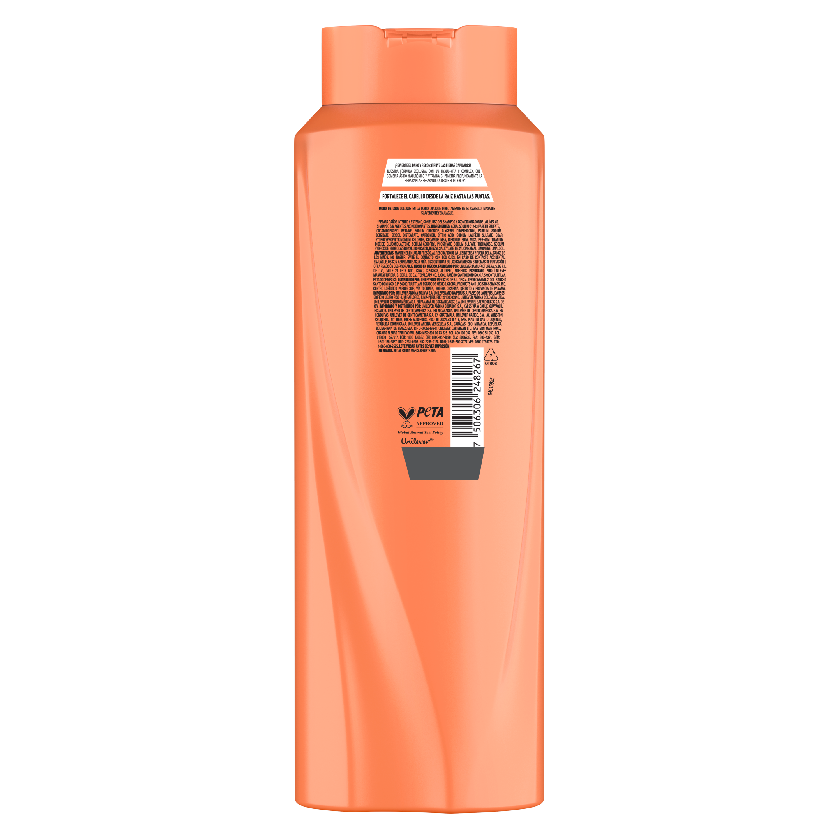 Sedal Shampoo Ácido Hialurónico y Vitamina C 620ml