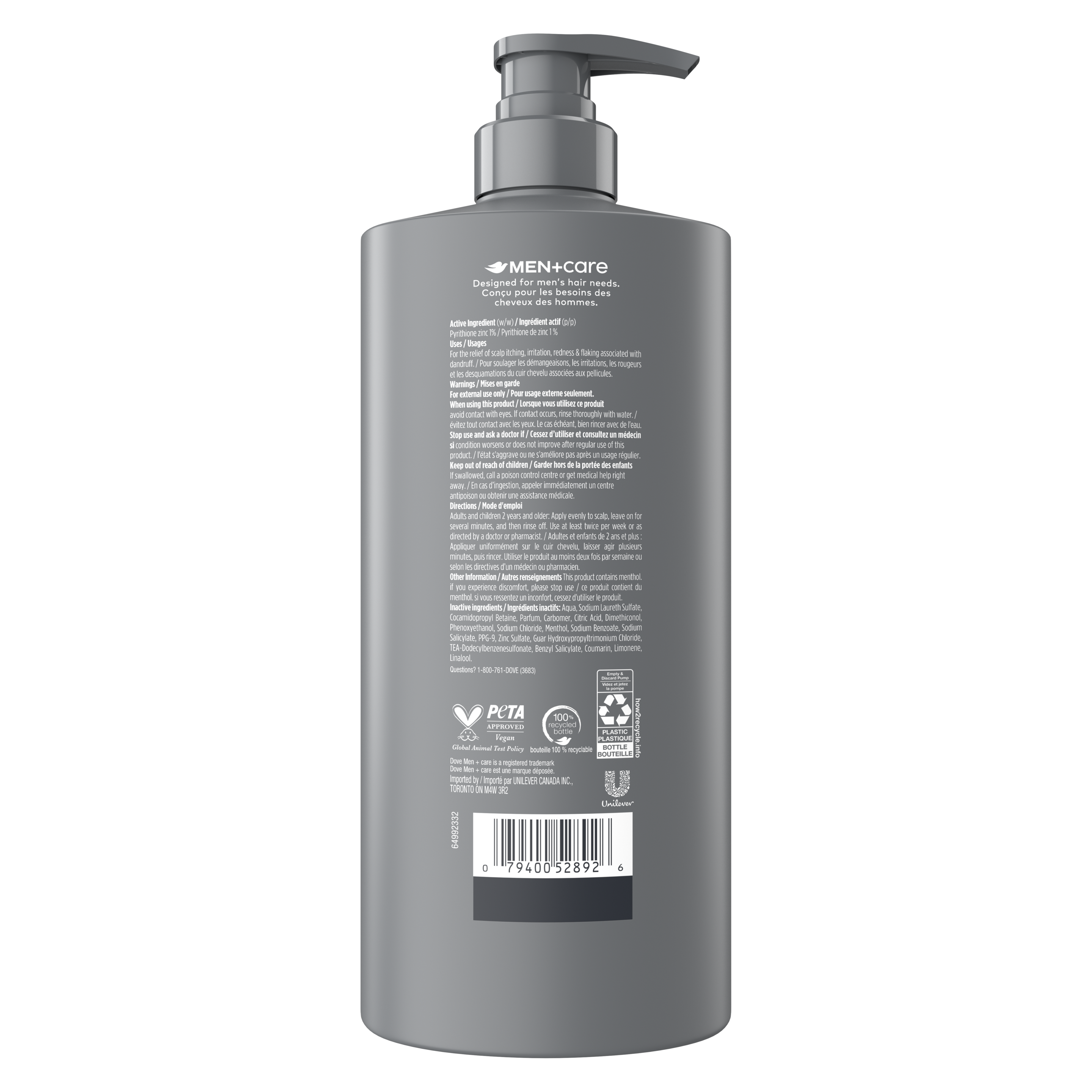 Dove Men+Care Fortifying Anti-Dandrufff  2-in-1  Shampoo + Conditioner