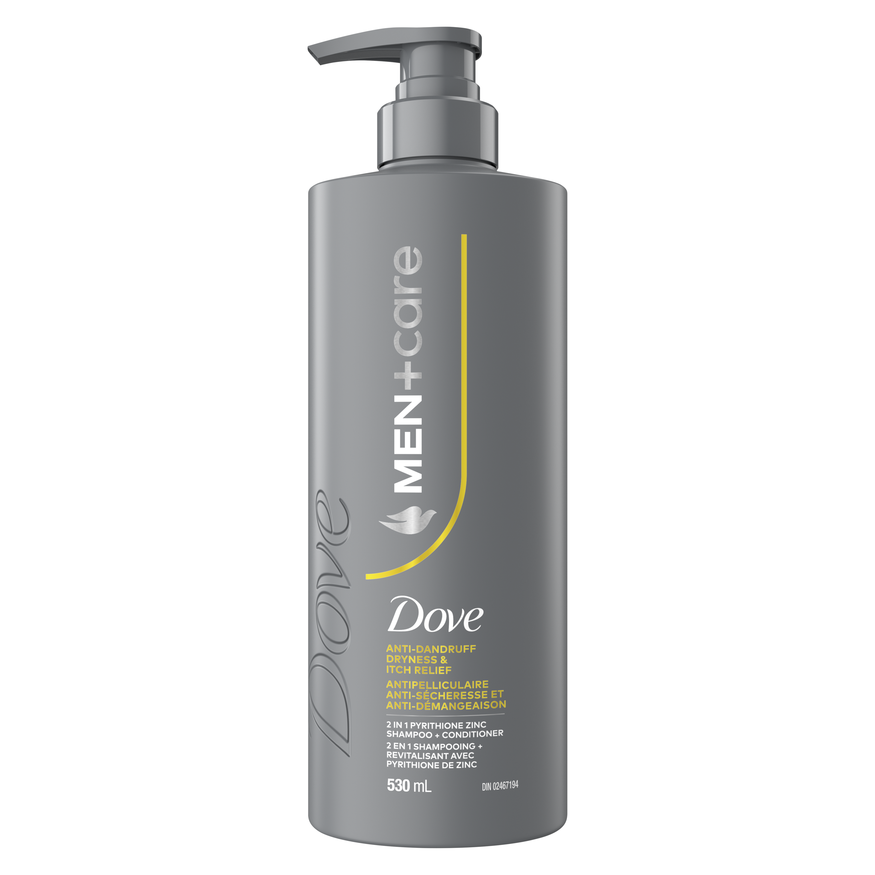 Dove Men+Care Anti-Dandrufff Dryness & Itch Relief  2-in-1 Shampoo + Conditioner packshot