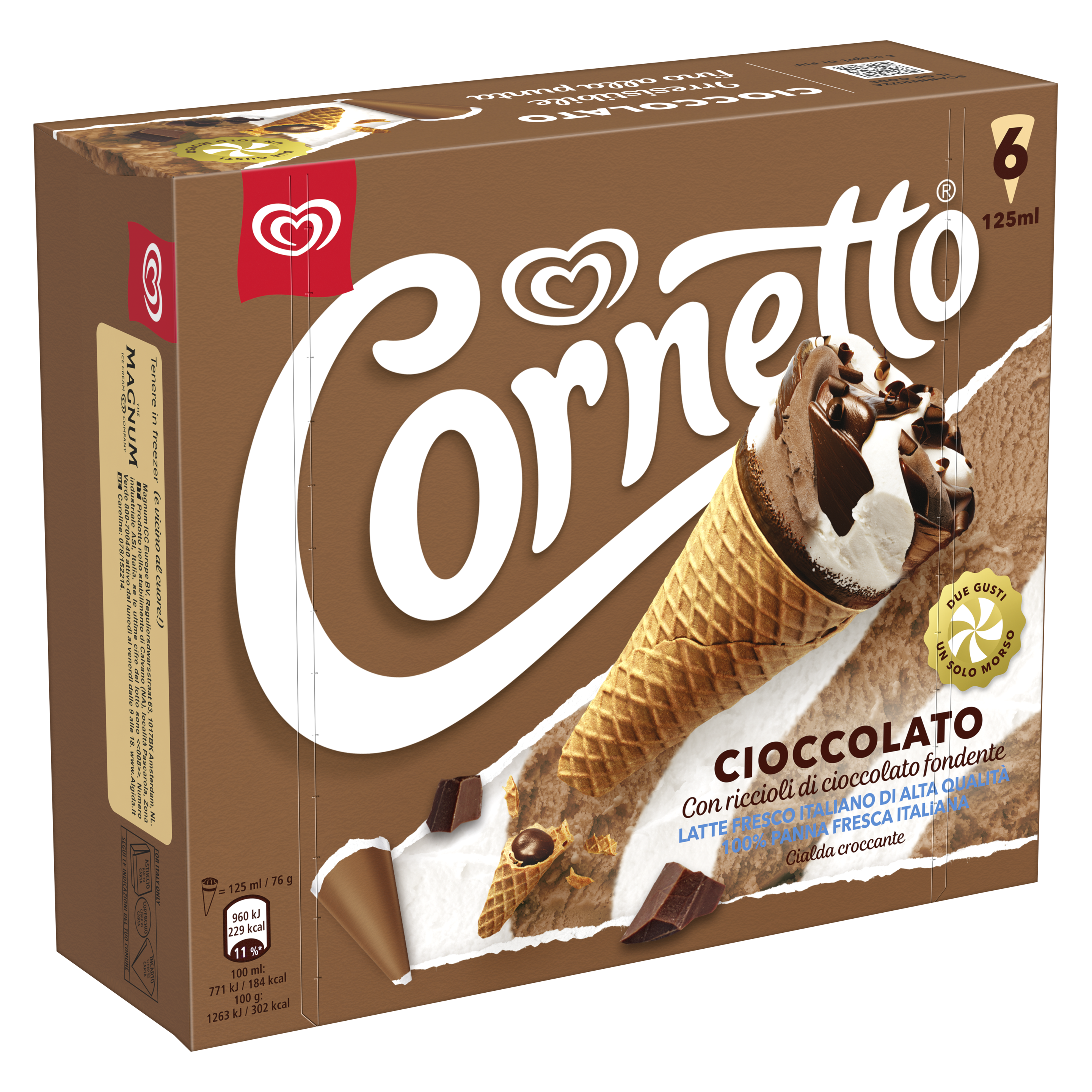 CORNETTO PANNA E CIOCCOLATO X6 packshot