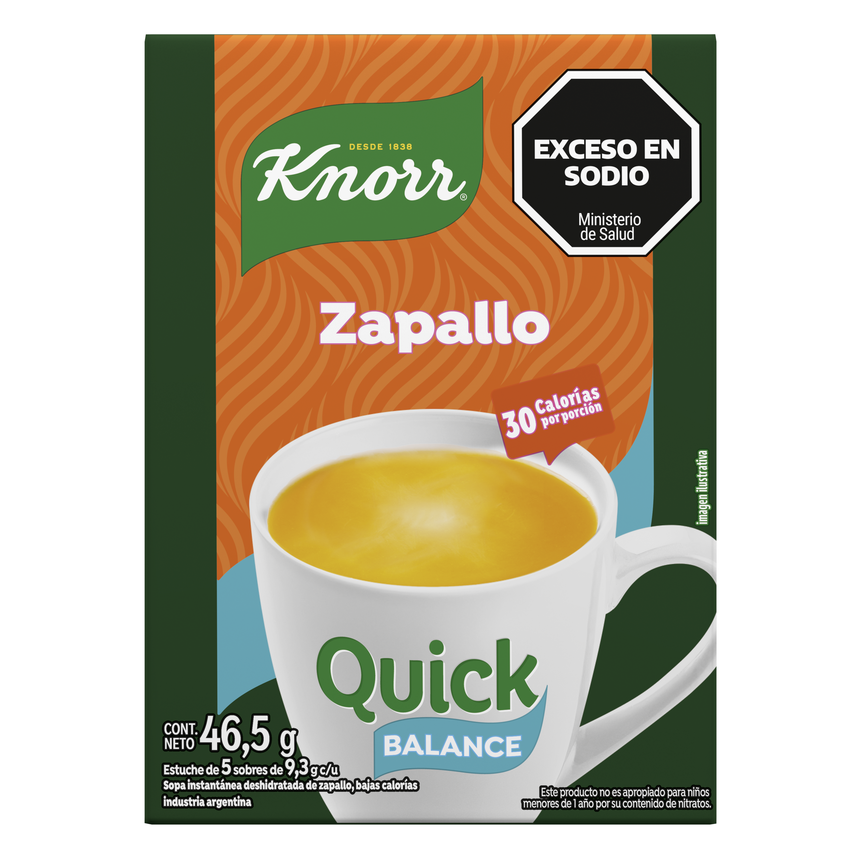 Imagen de envase Sopa Quick de Zapallo Balance Knorr packshot