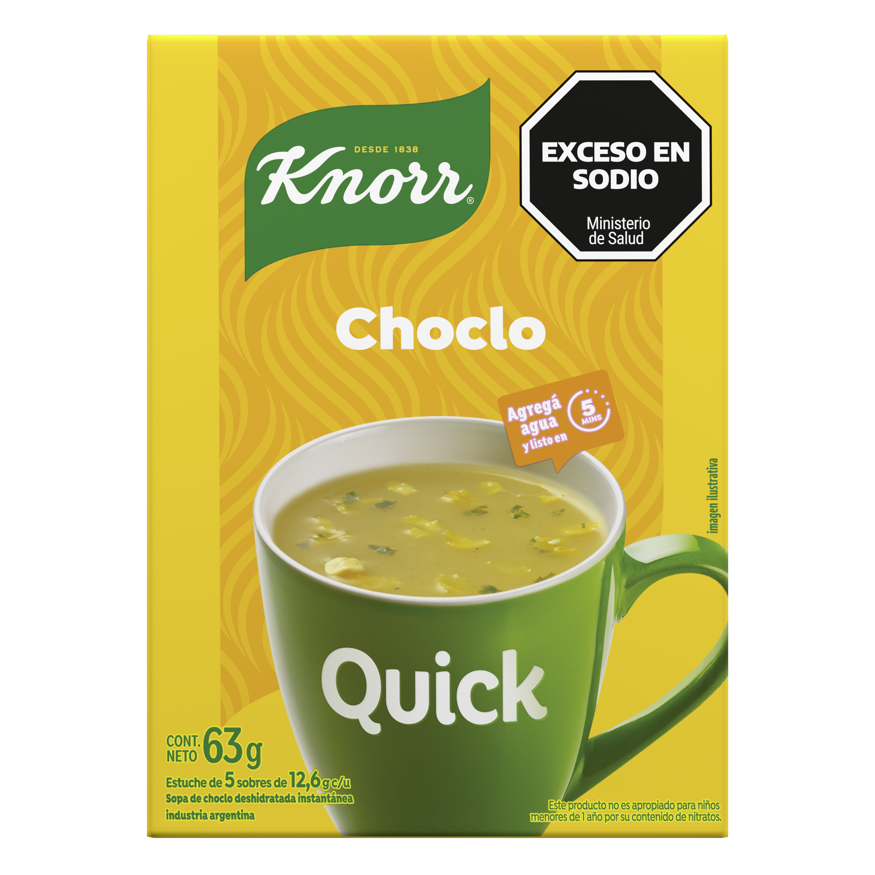 Imagen de envase Sopa Quick de Choclo Knorr packshot
