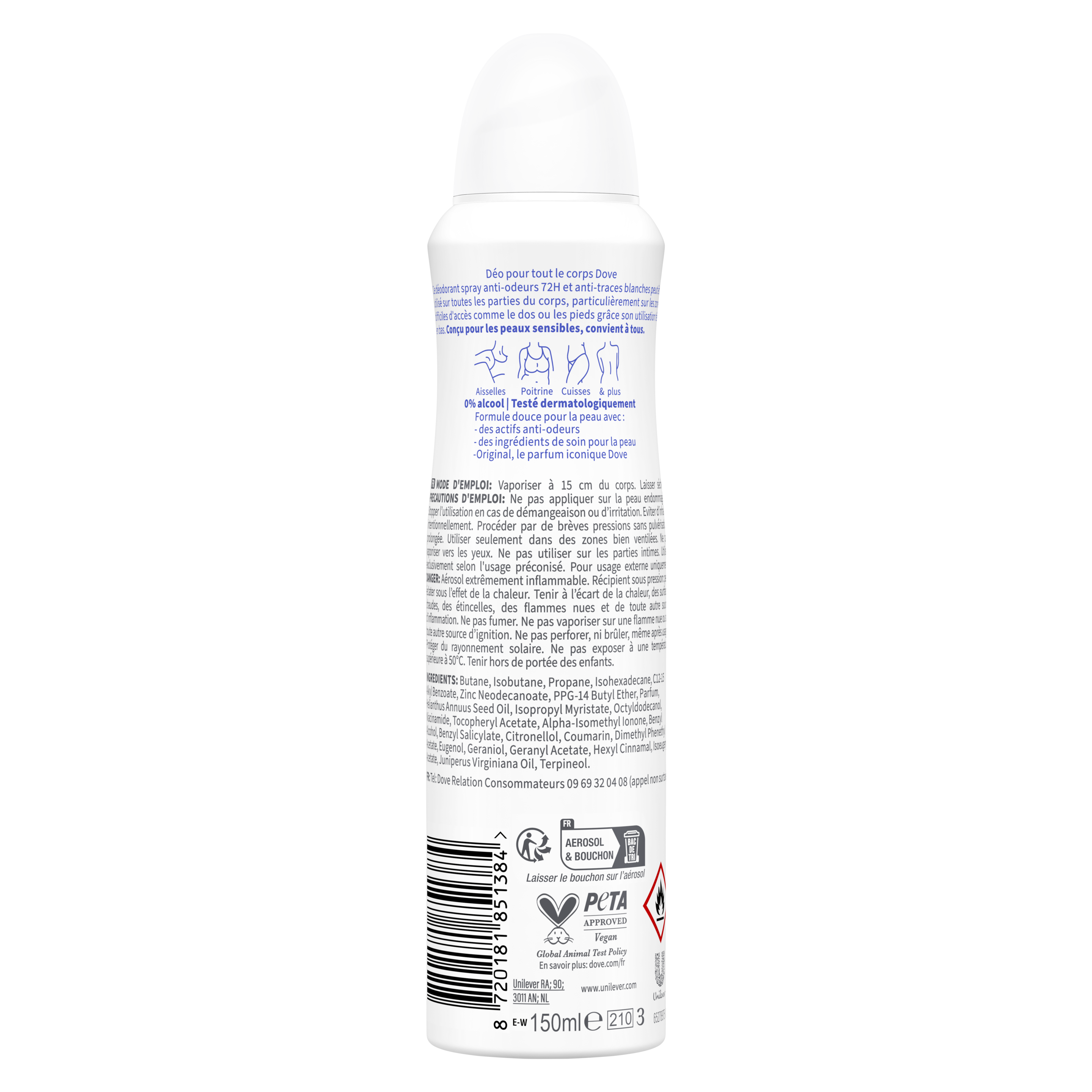 Déodorant pour tout le corps Original Spray 150ml