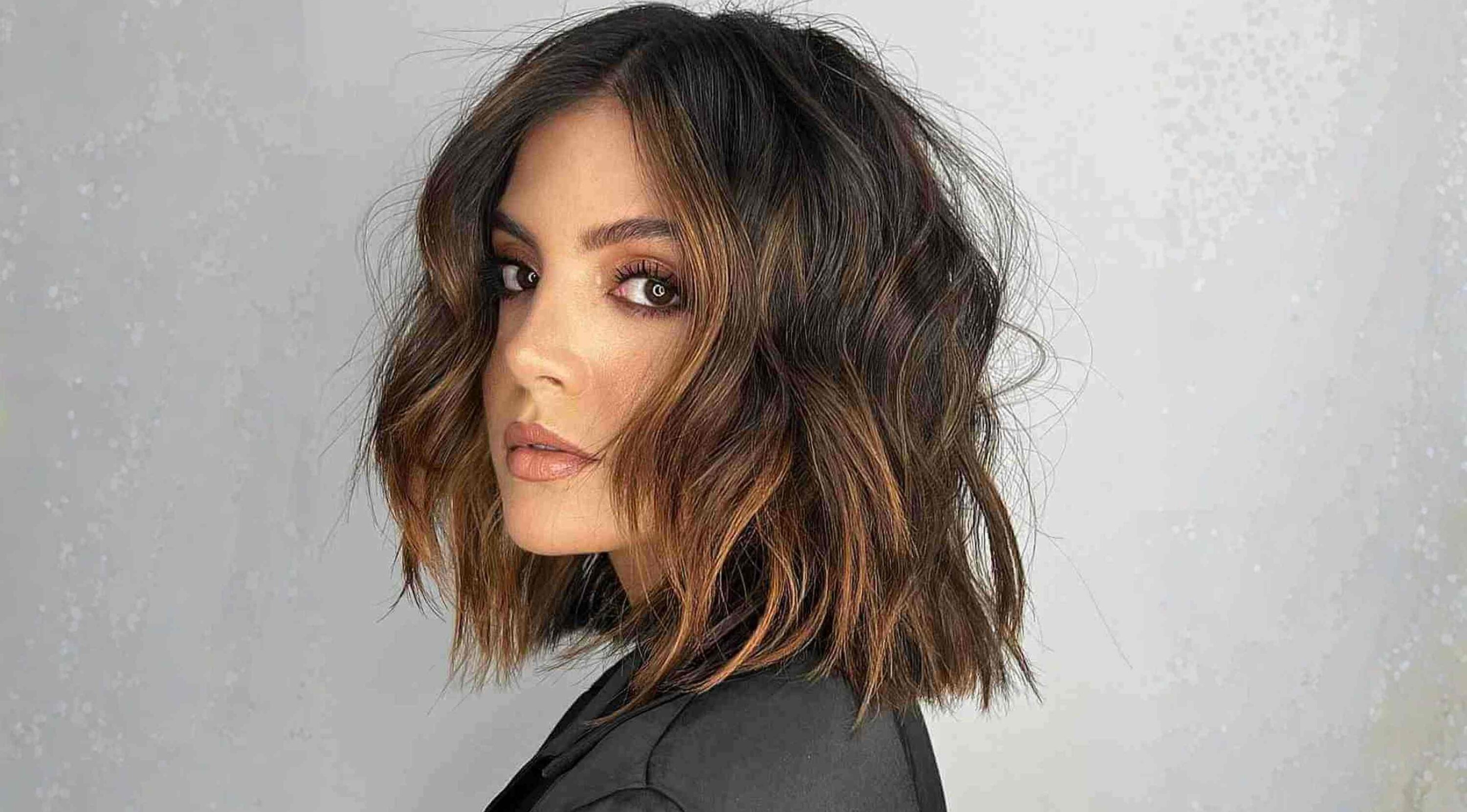 The Textured Lob with Balayage
