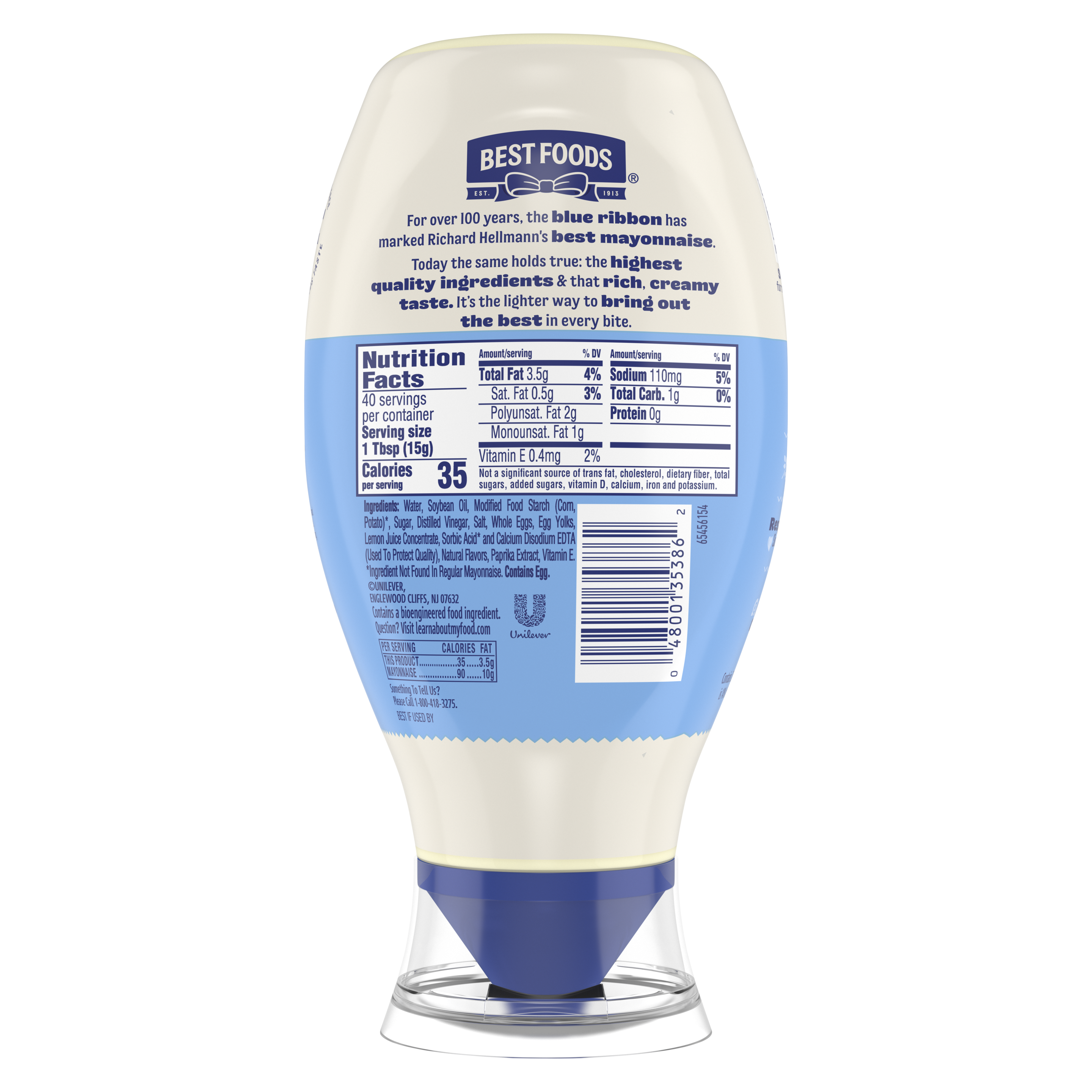 Best Foods Light Mayonnaise(Back)