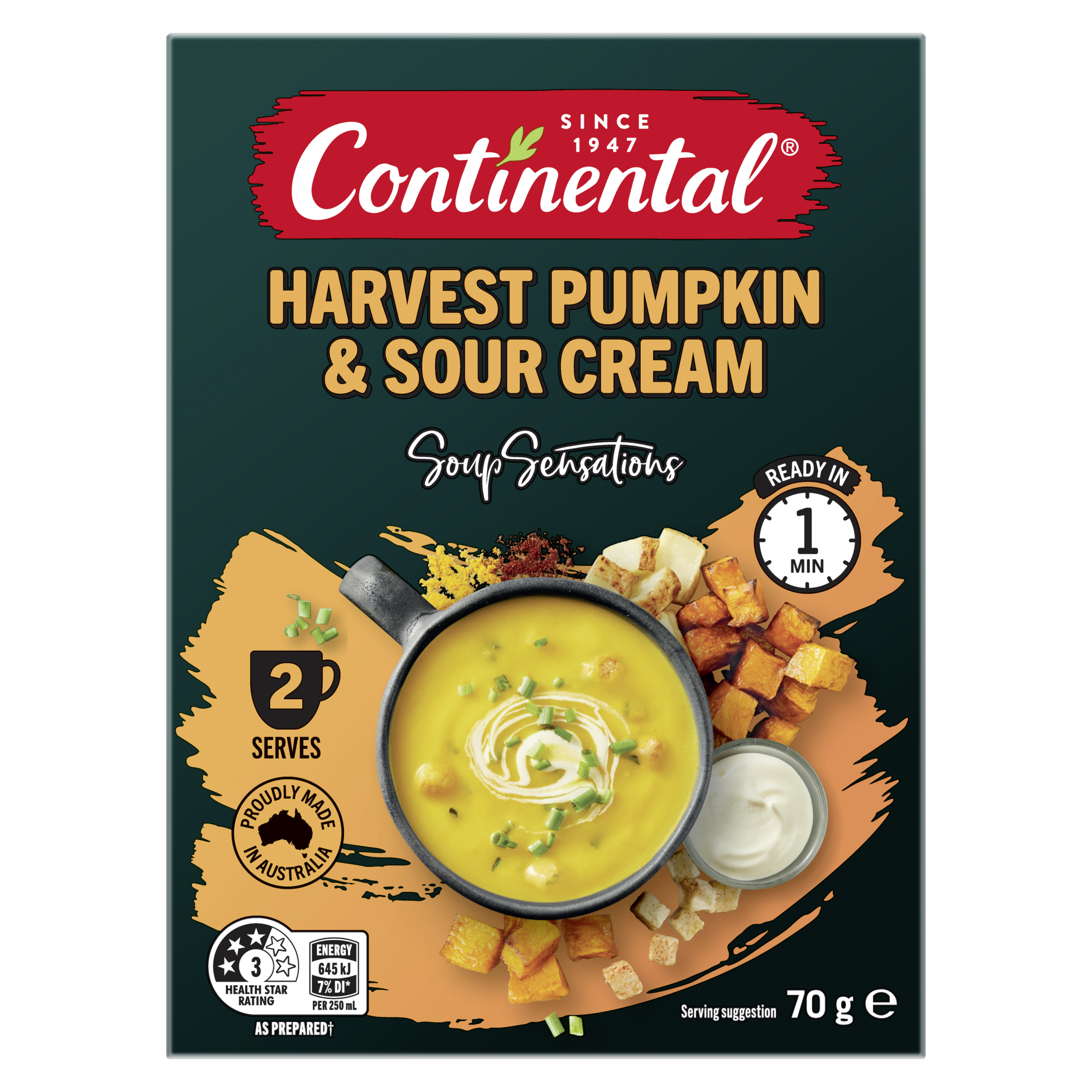 Harvest Pumpkin & Sour Cream with Roasted Garlic Croutons