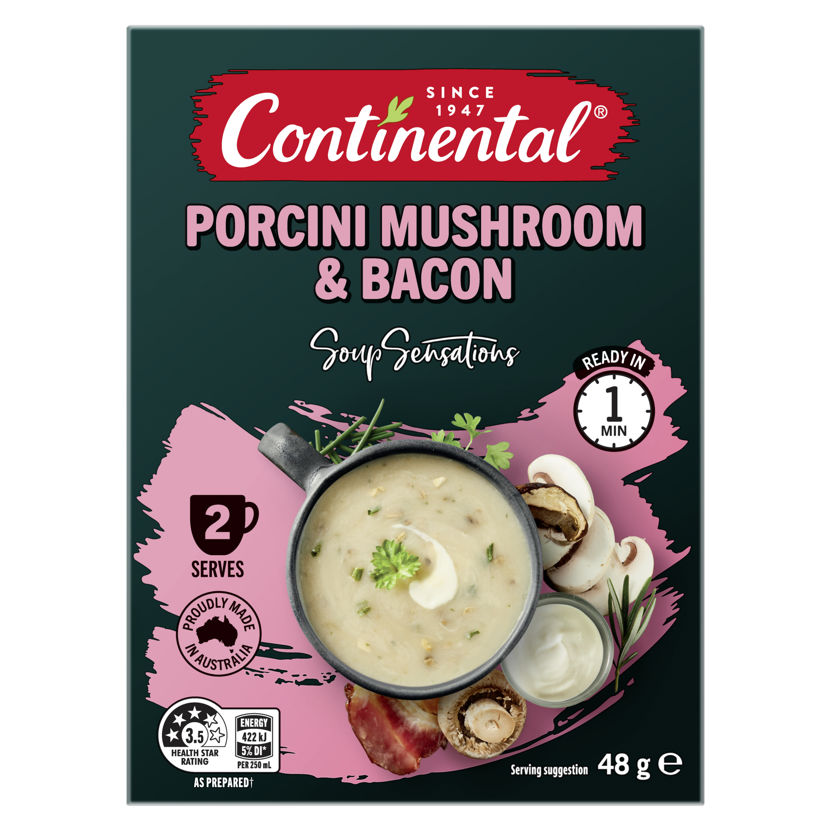 Mushroom and Bacon with Porcini Mushroom packshot