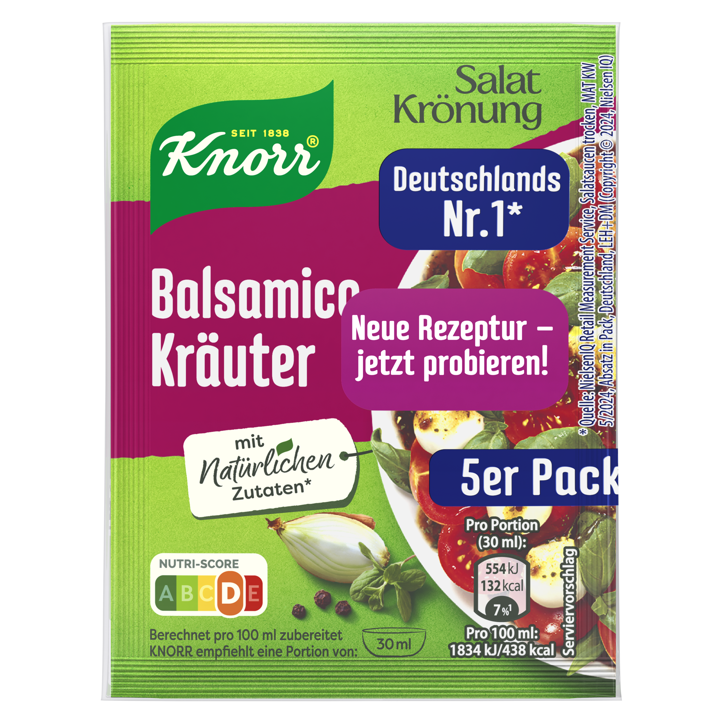 Knorr Salatkrönung Balsamico-Kräuter Dressing 5er-Pack packshot