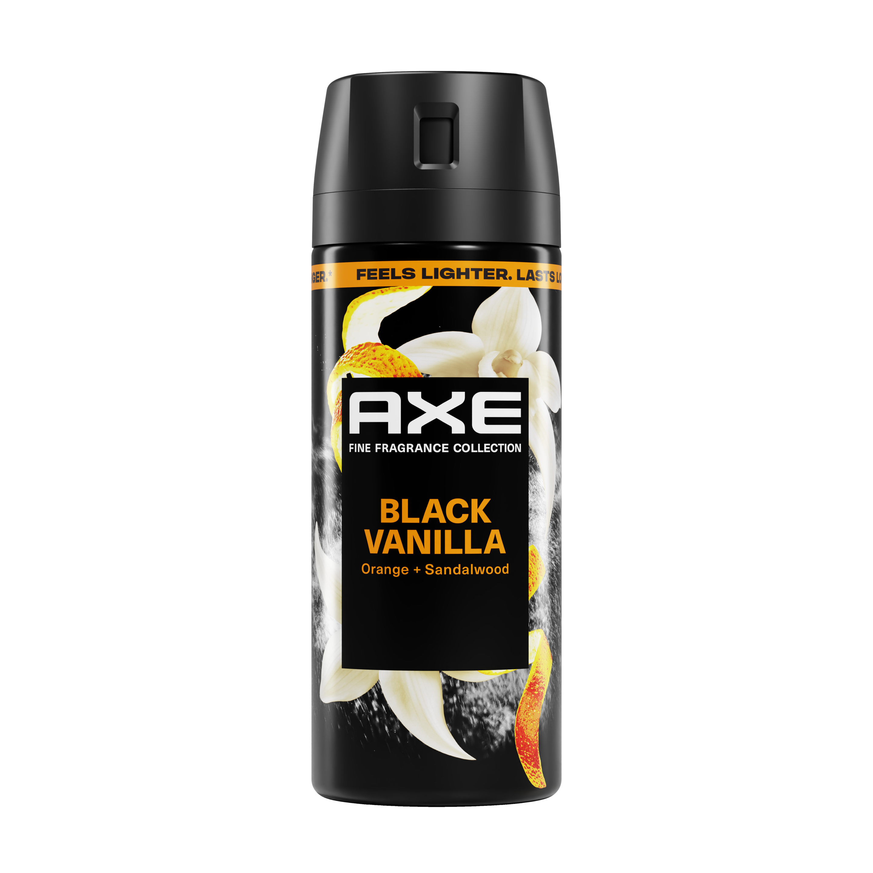 Black Vanilla Premium Deodorant Body Spray Front packshot