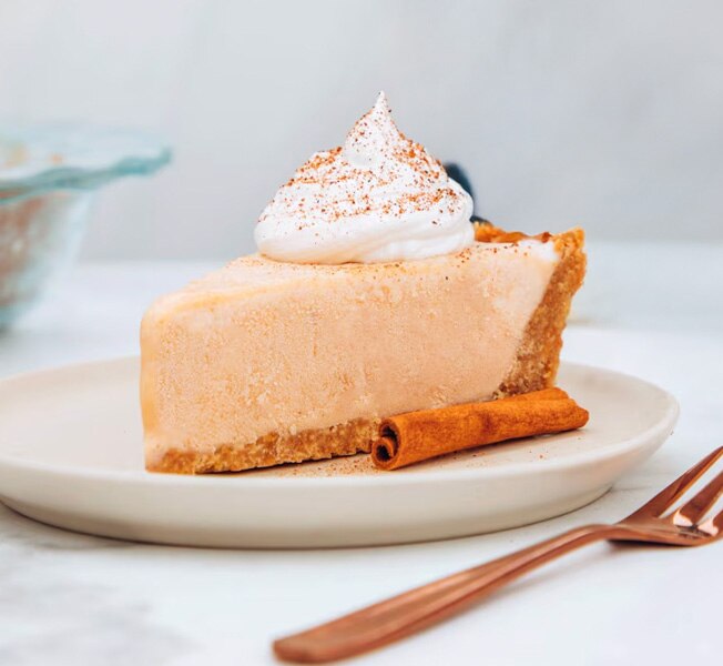 Sweet Potato Ice Cream Pie made with Breyers