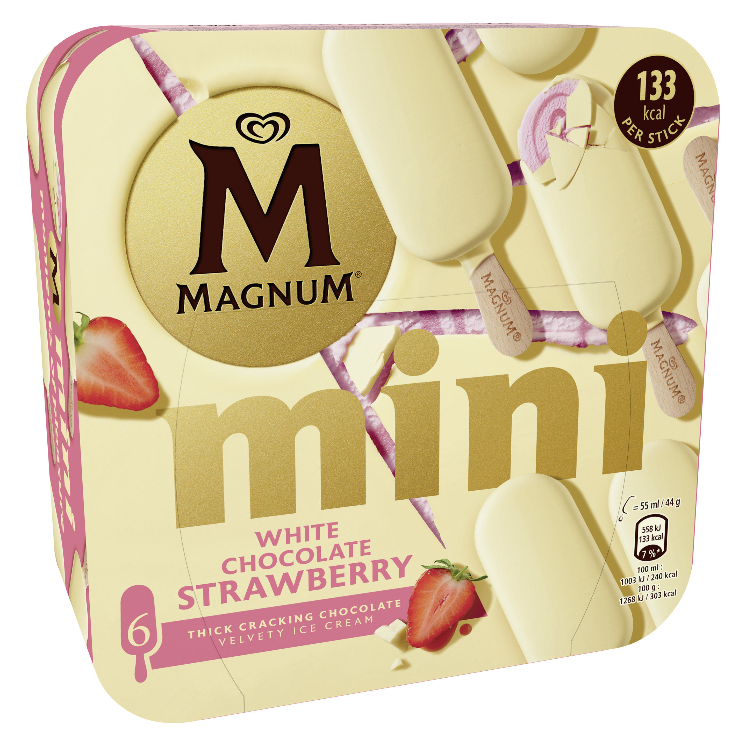 Mini Multipack Fehér Csokoládé Eper packshot