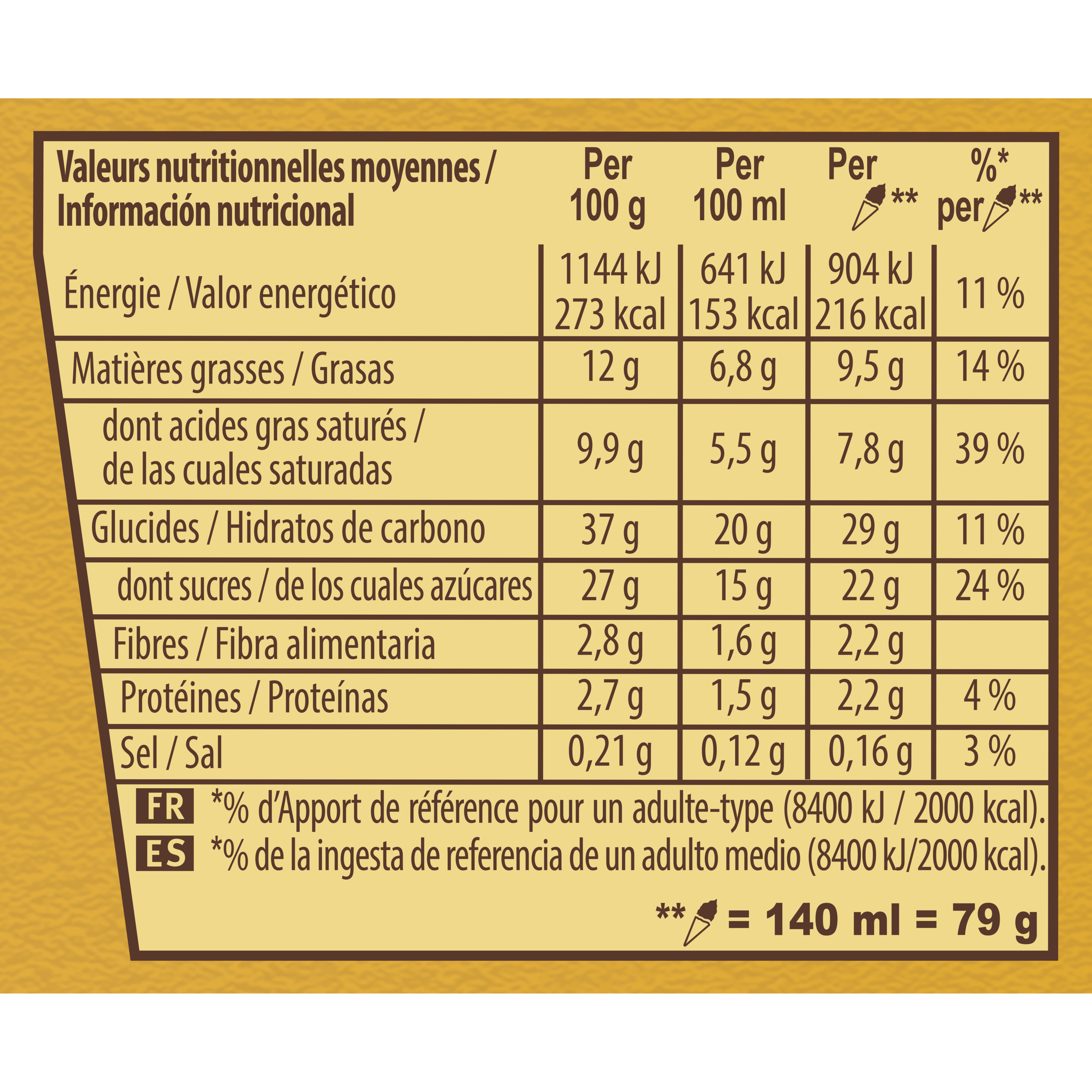 Cornetto Glace à l'italienne parfums Mangue & Chocolat Blanc