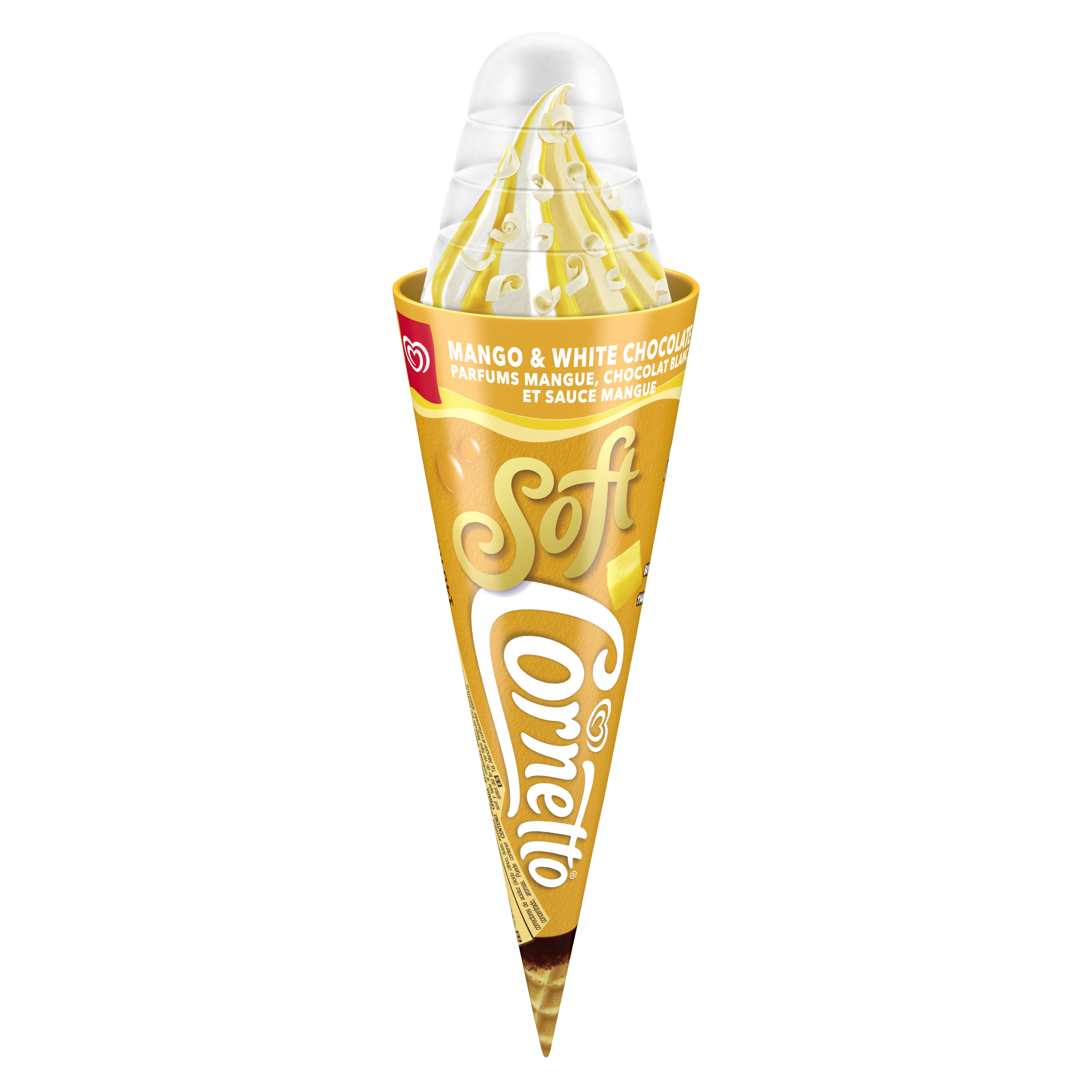 Cornetto Glace à l'italienne parfums Mangue & Chocolat Blanc