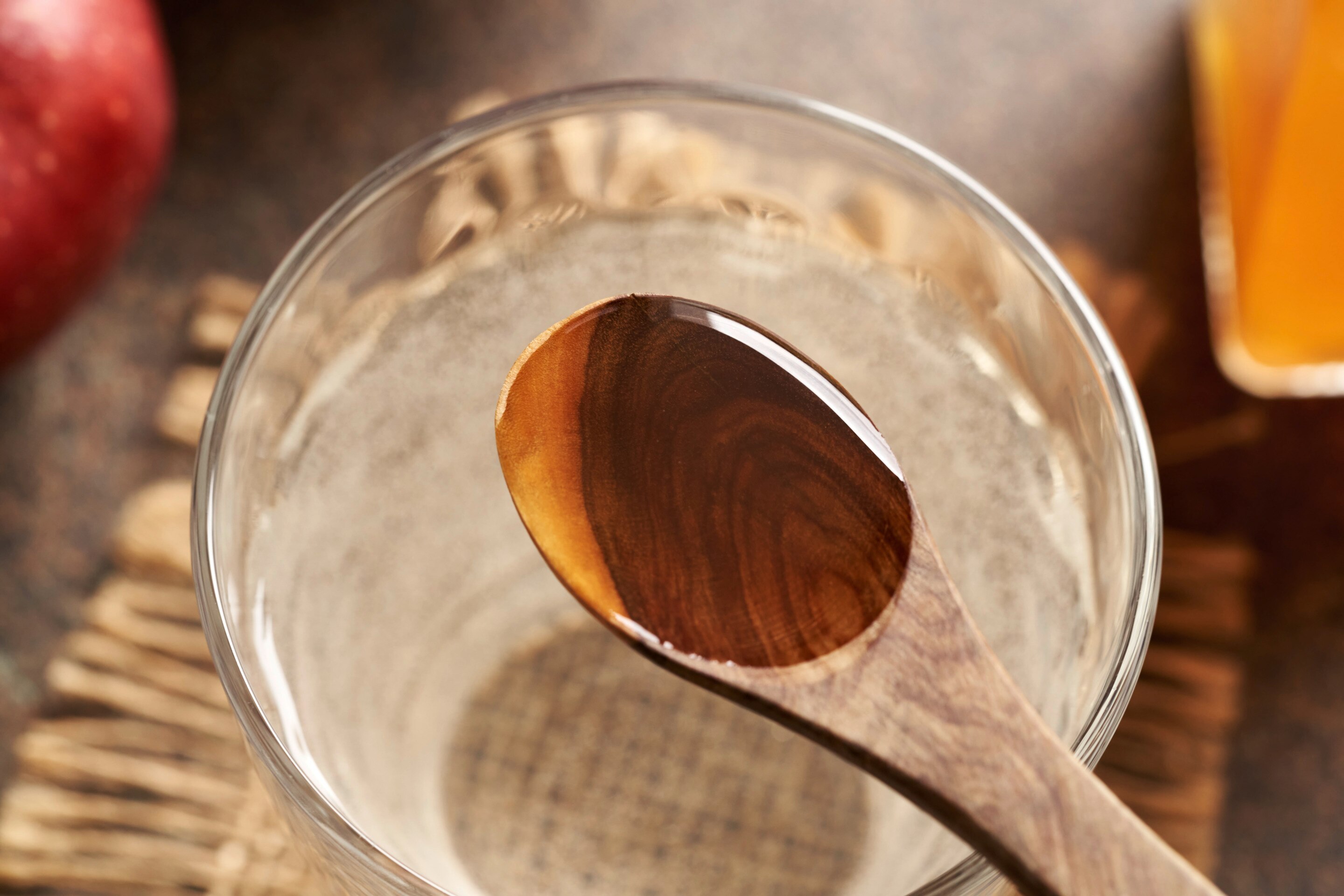 A spoonful of apple cider vinegar. 
