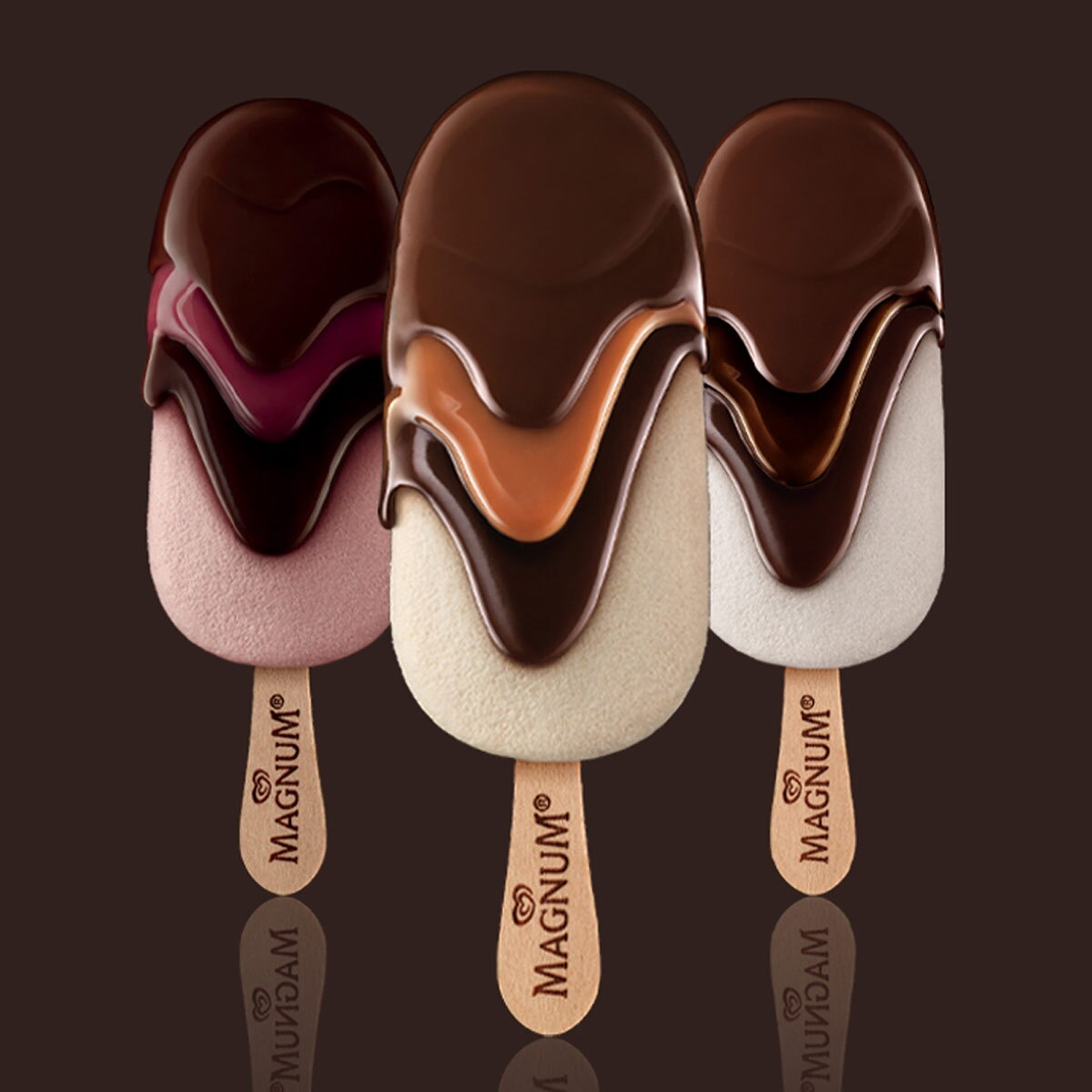 Magnum ice cream layers