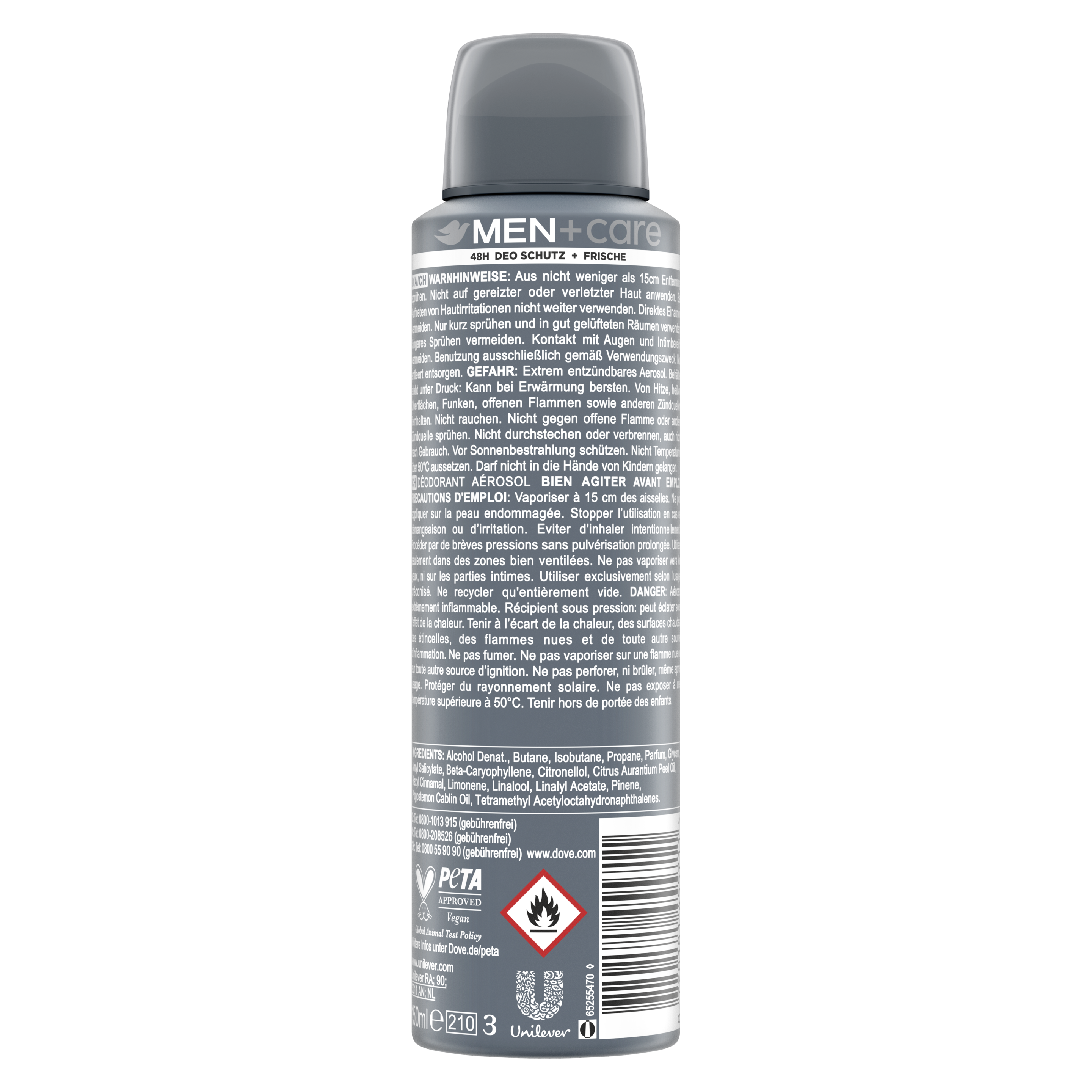 MEN+care 0% Aluminiumsalze Deospray Extra Fresh