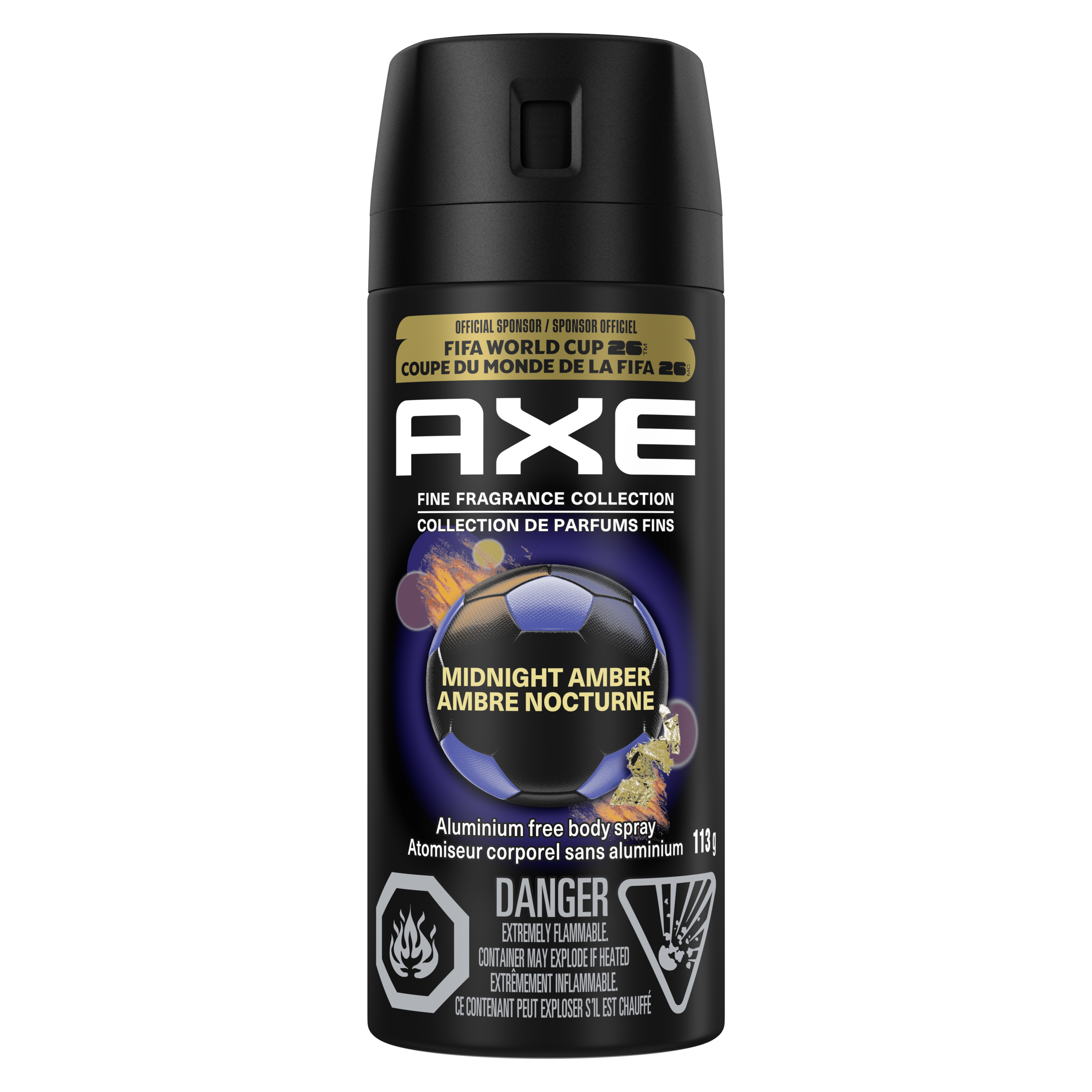 Atomiseur corporel Ambre de la Collection de parfums fins Axe packshot