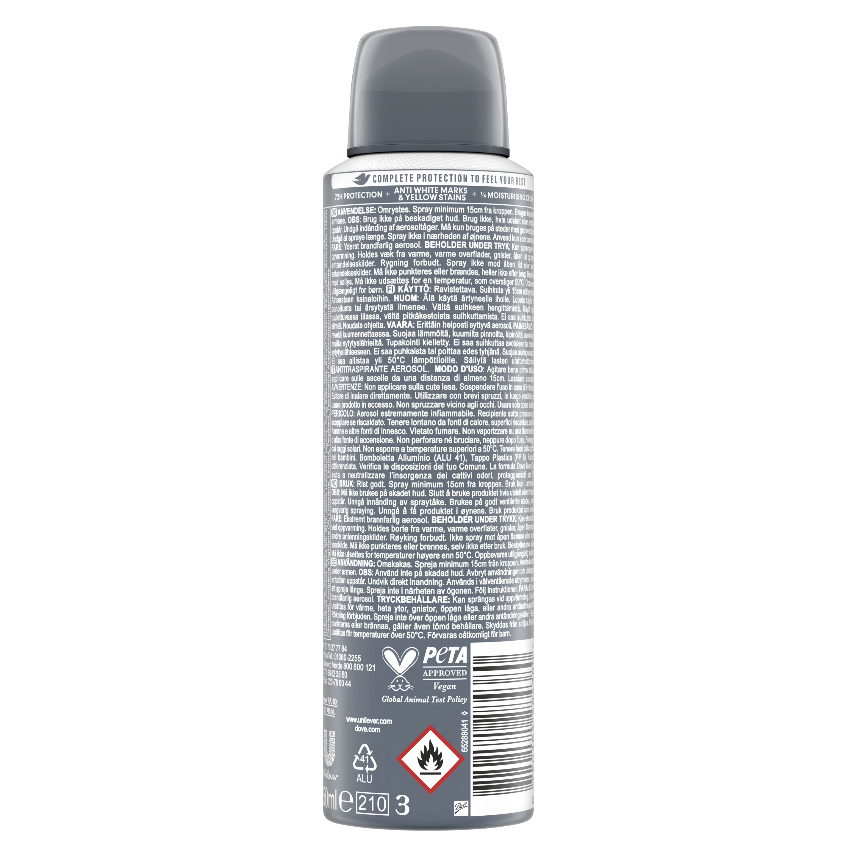 Dove Men+Care 72h Advanced Spray Invisible Dry 150 ml packshot