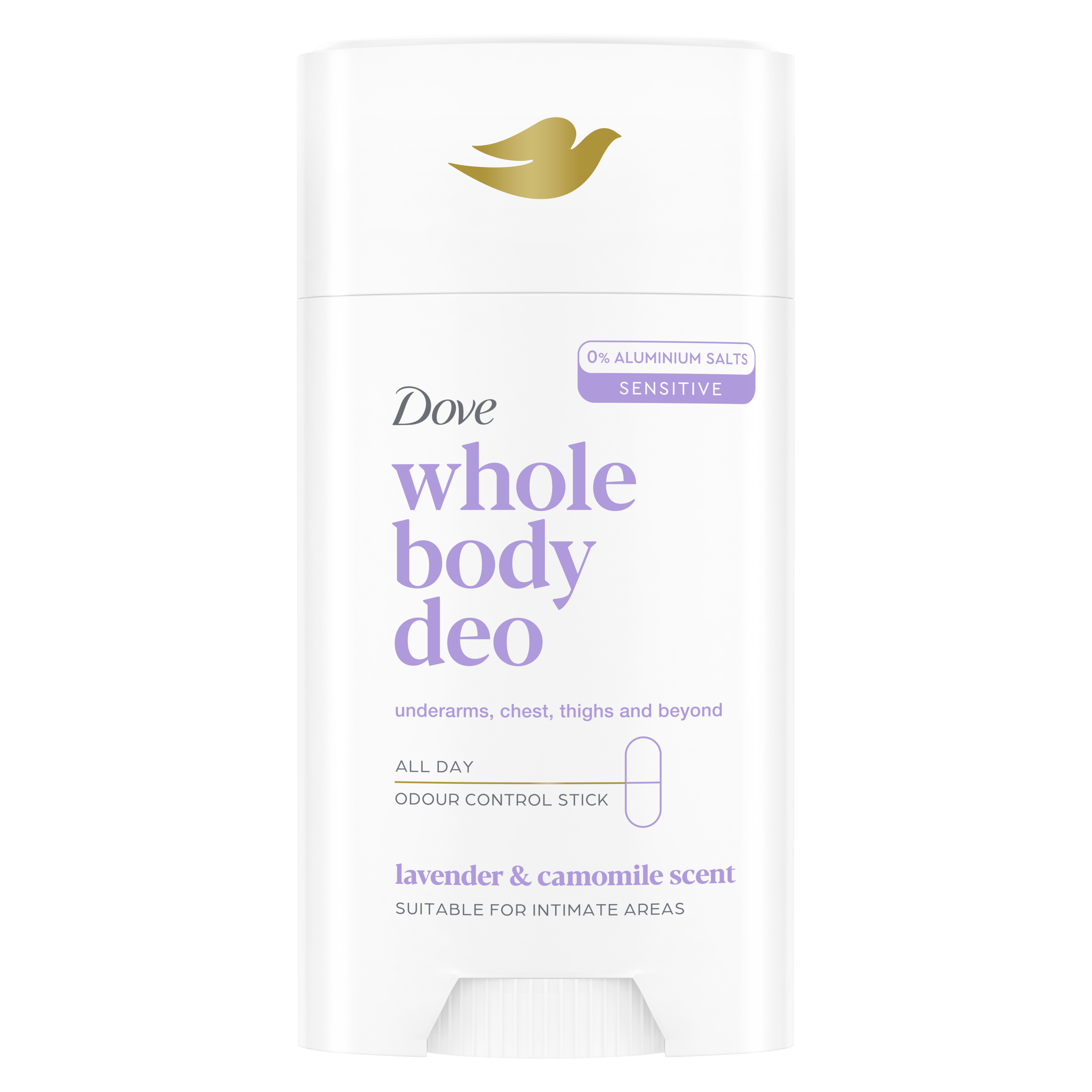 Dove Whole Body Lavender & Chamomile dezodor stift 75ml packshot