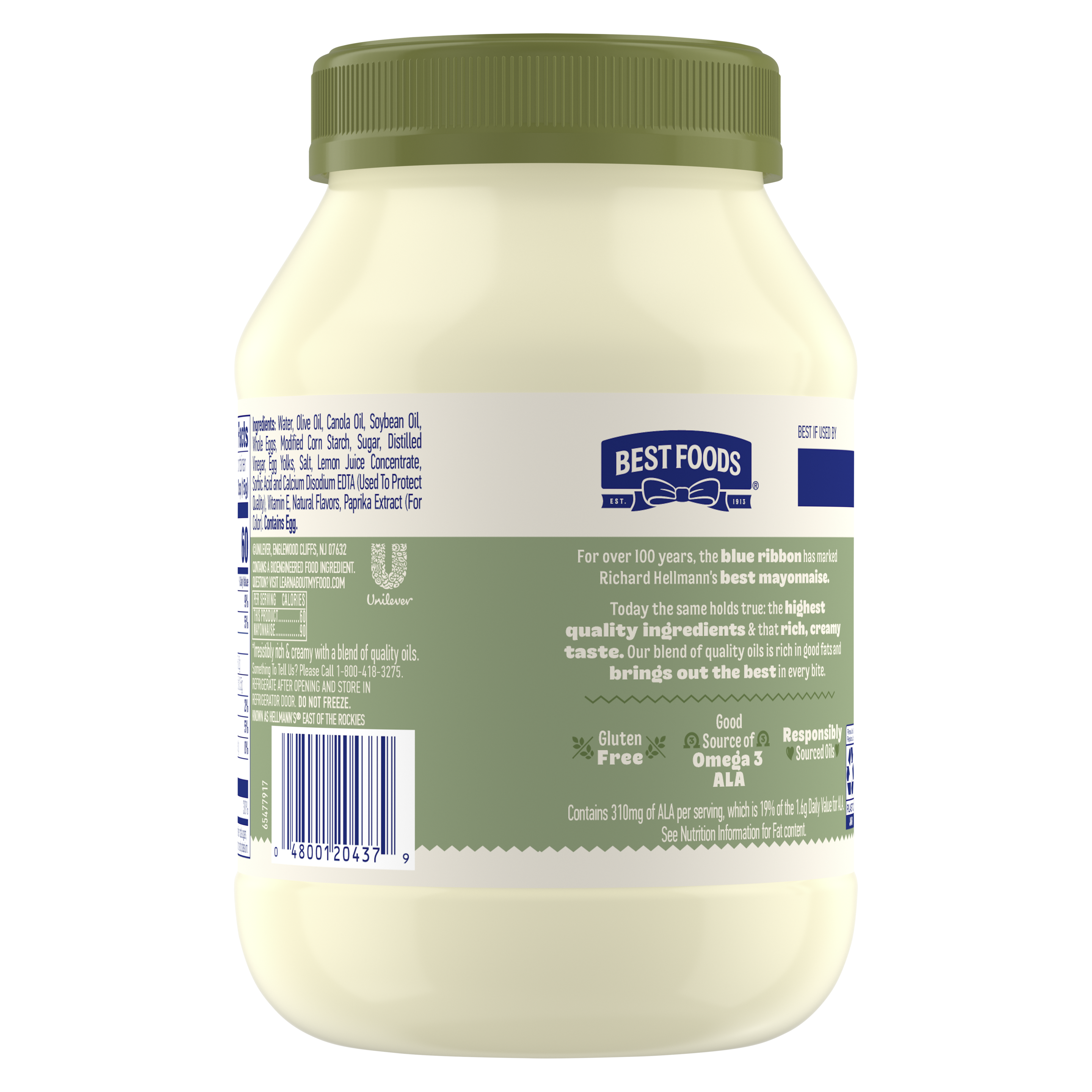 Best Foods Mayonnaise Dressing with Olive Oil(Back)
