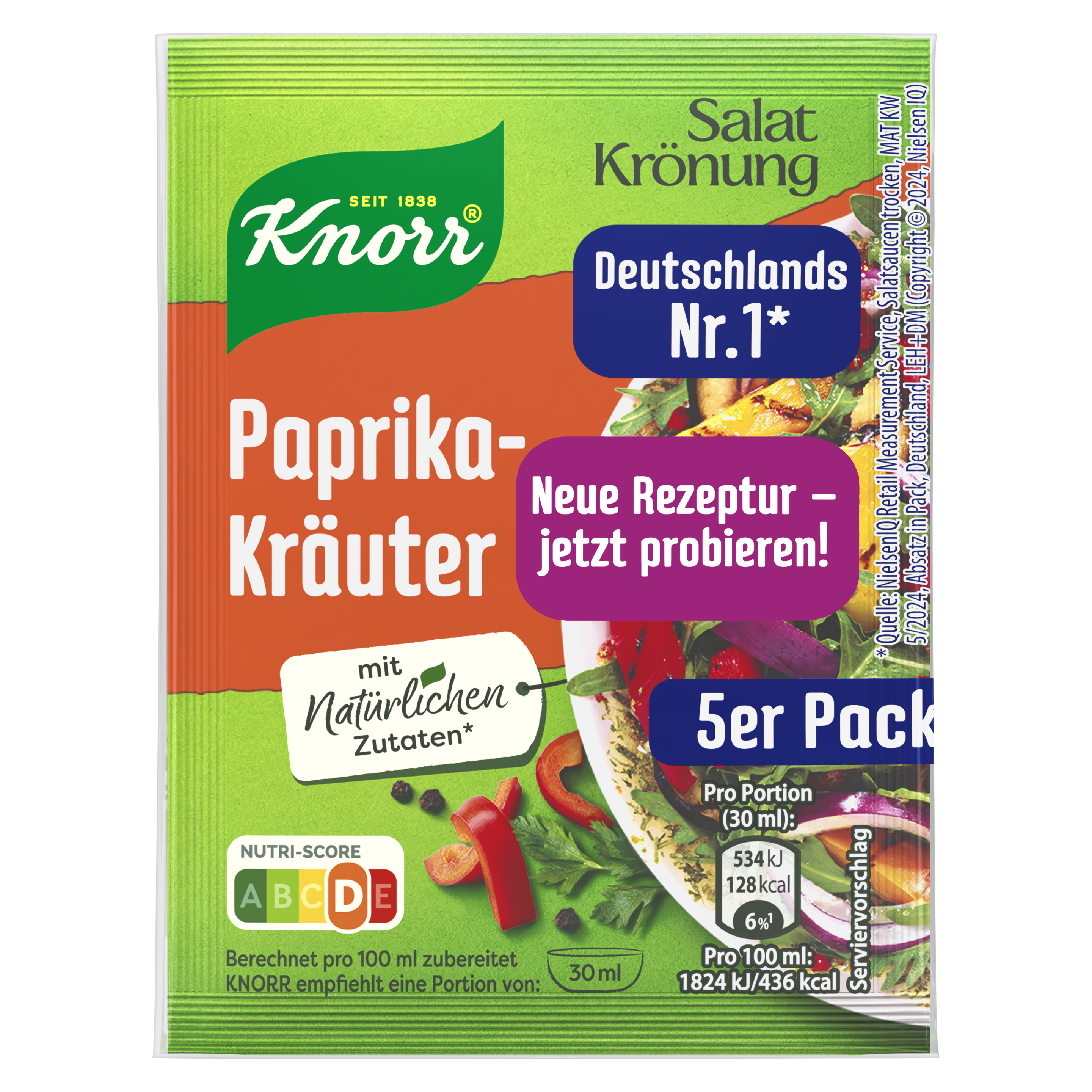 Knorr Salatkrönung Paprika Kräuter Dressing 5er-Pack packshot
