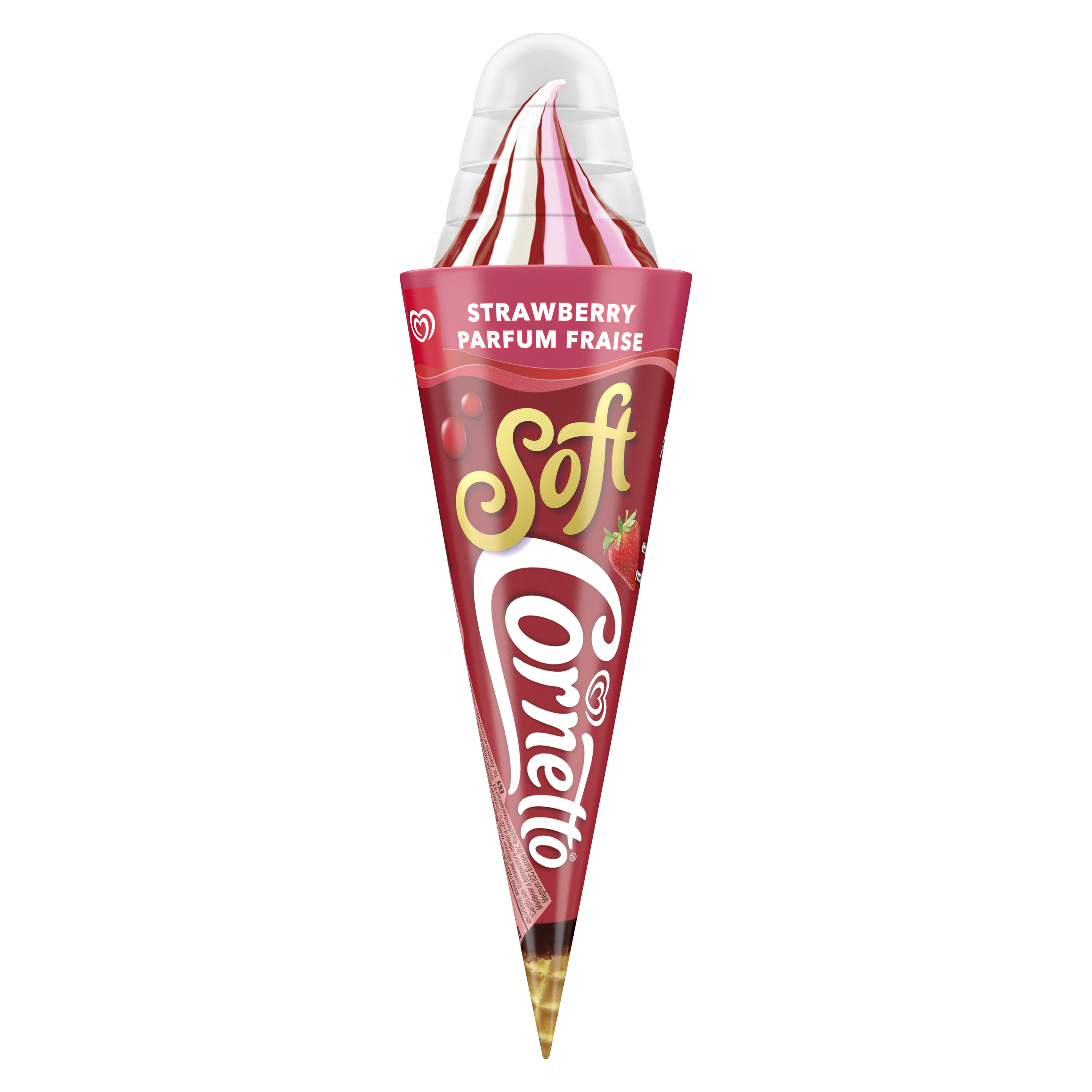 Cornetto Glace à l'italienne Vanille & Fraise packshot