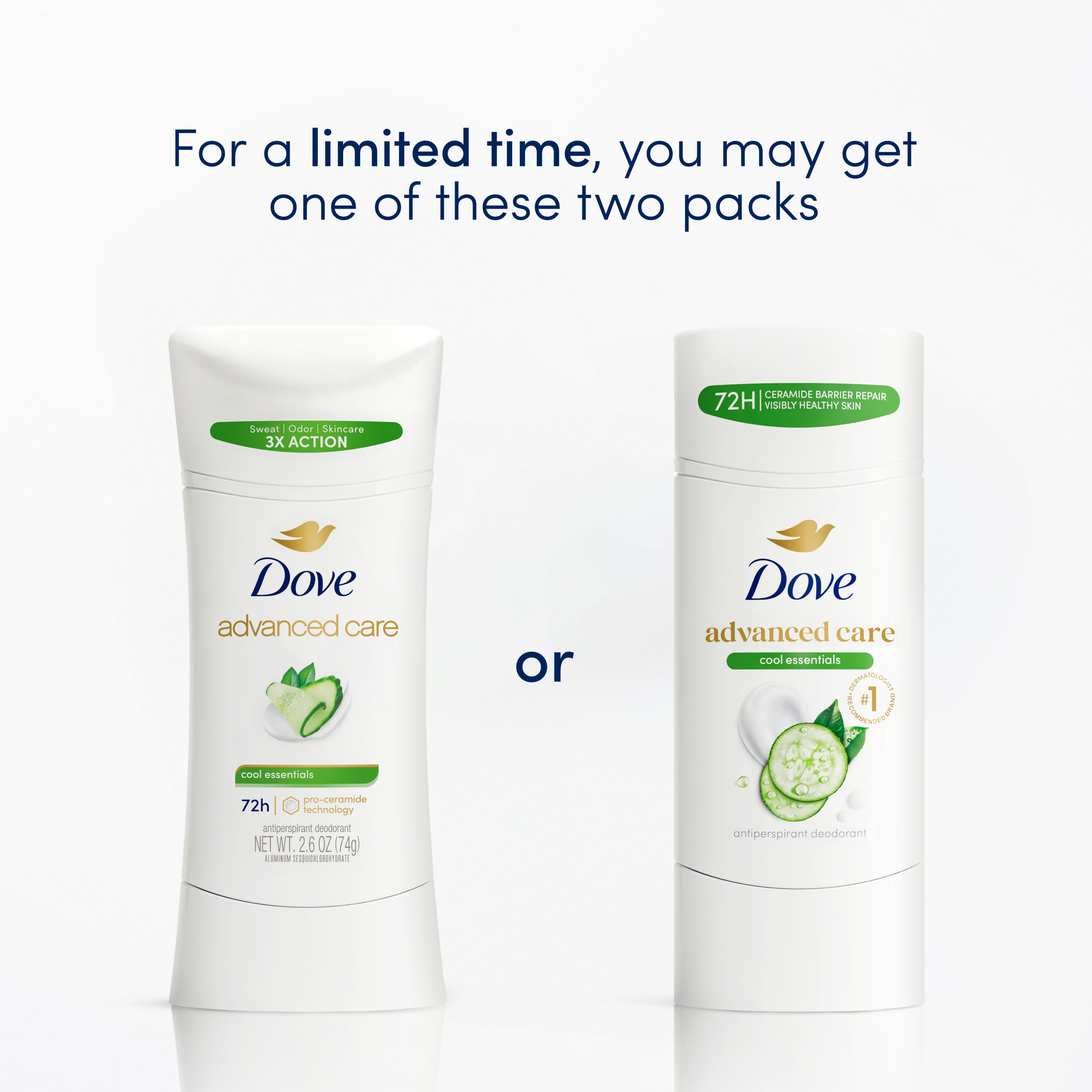 Advanced Care Cool Essentials Antiperspirant Deodorant Stick