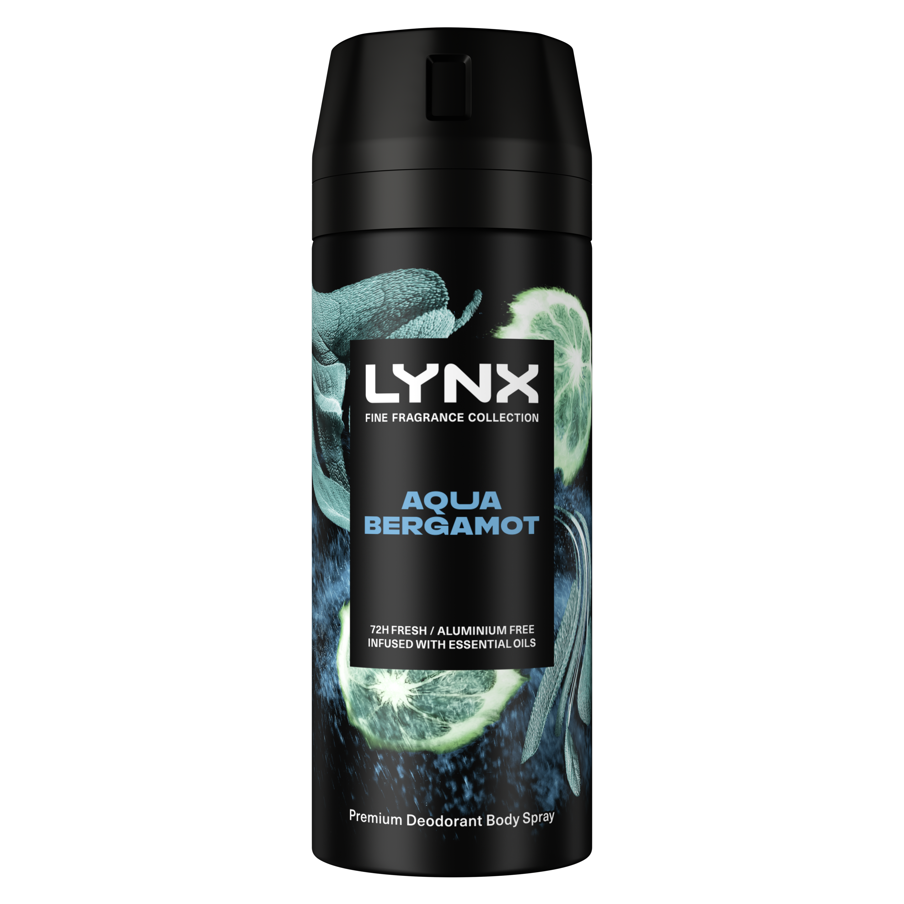 LYNX FINE FRAGRANCE COLLECTION AQUA BERGAMOT PREMIUM DEODORANT BODY SPRAY 150ML packshot