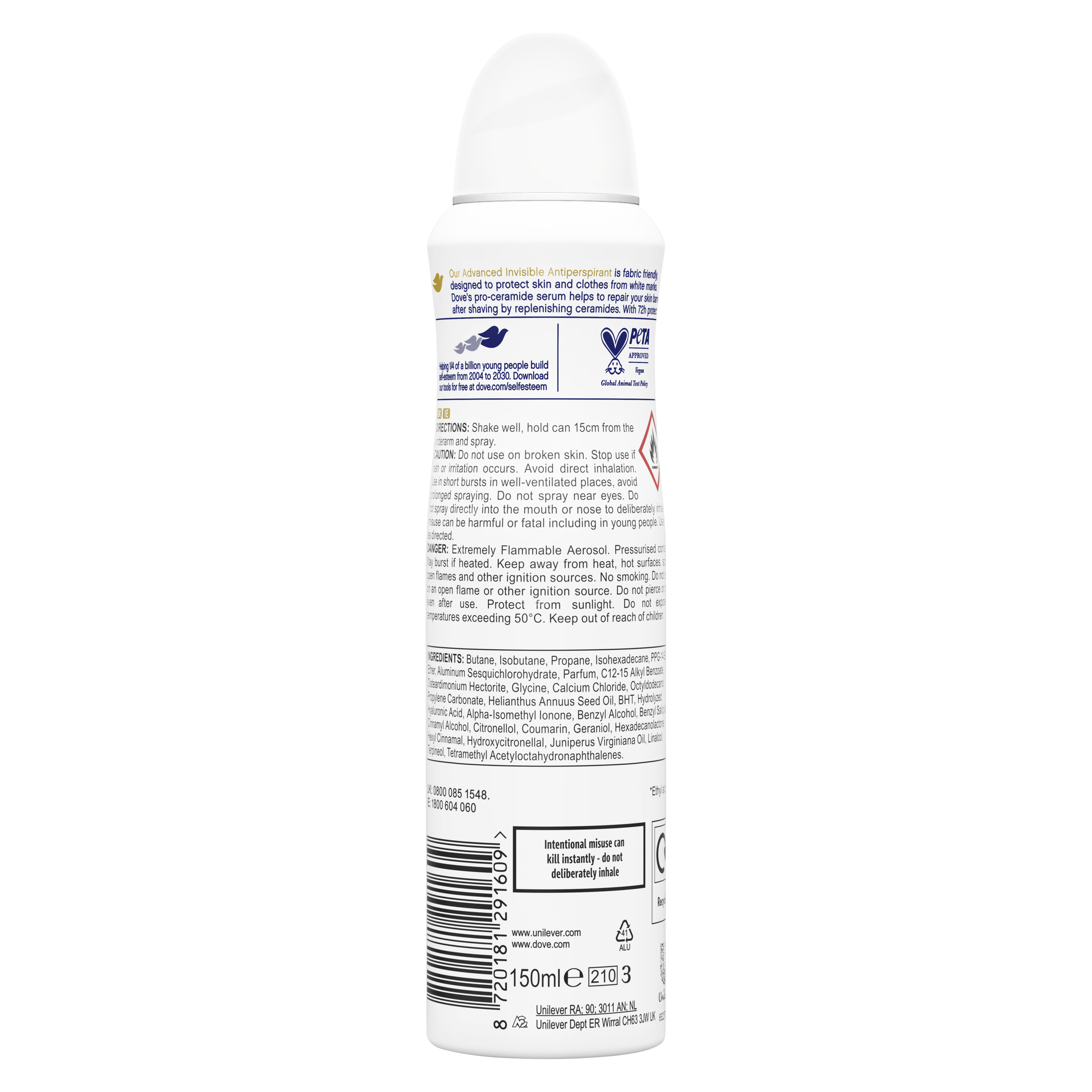 Dove 72hr Invisible Dry Antiperspirant Deodorant Spray 150ml