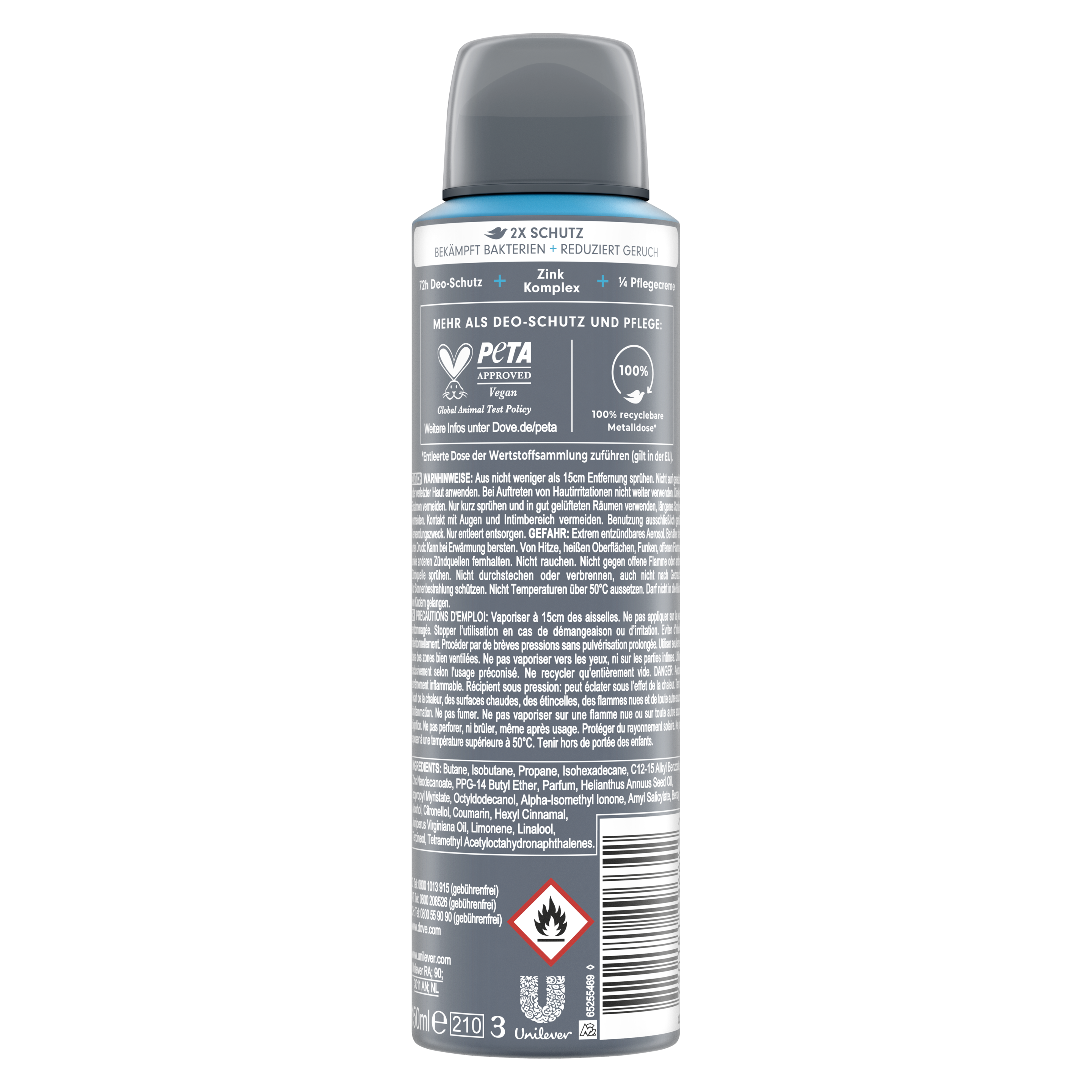 MEN+care 0% Aluminiumsalze mit Zink-Komplex Deospray Clean Comfort