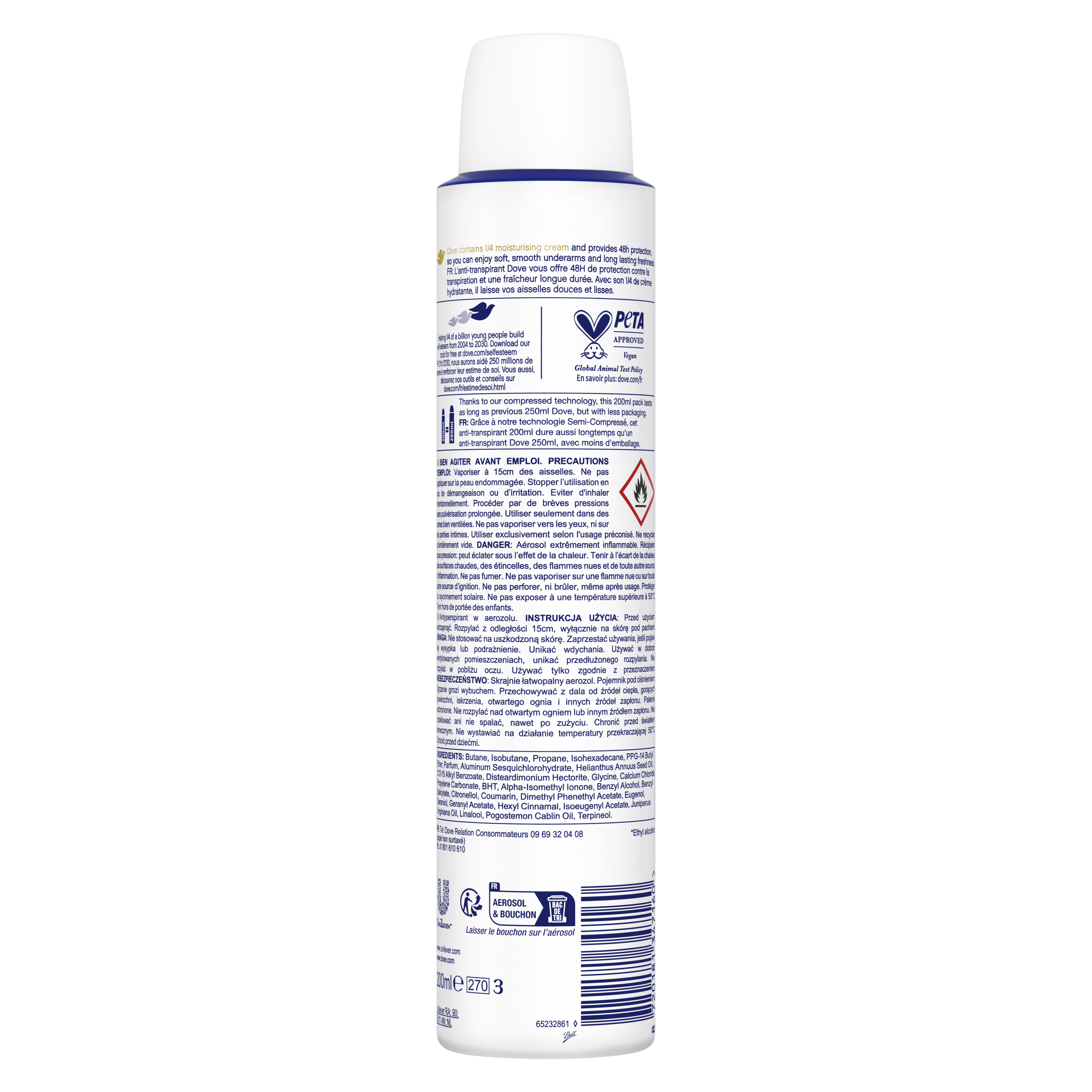 Spray Semi-Compressé Anti-Transpirant Original 200ml