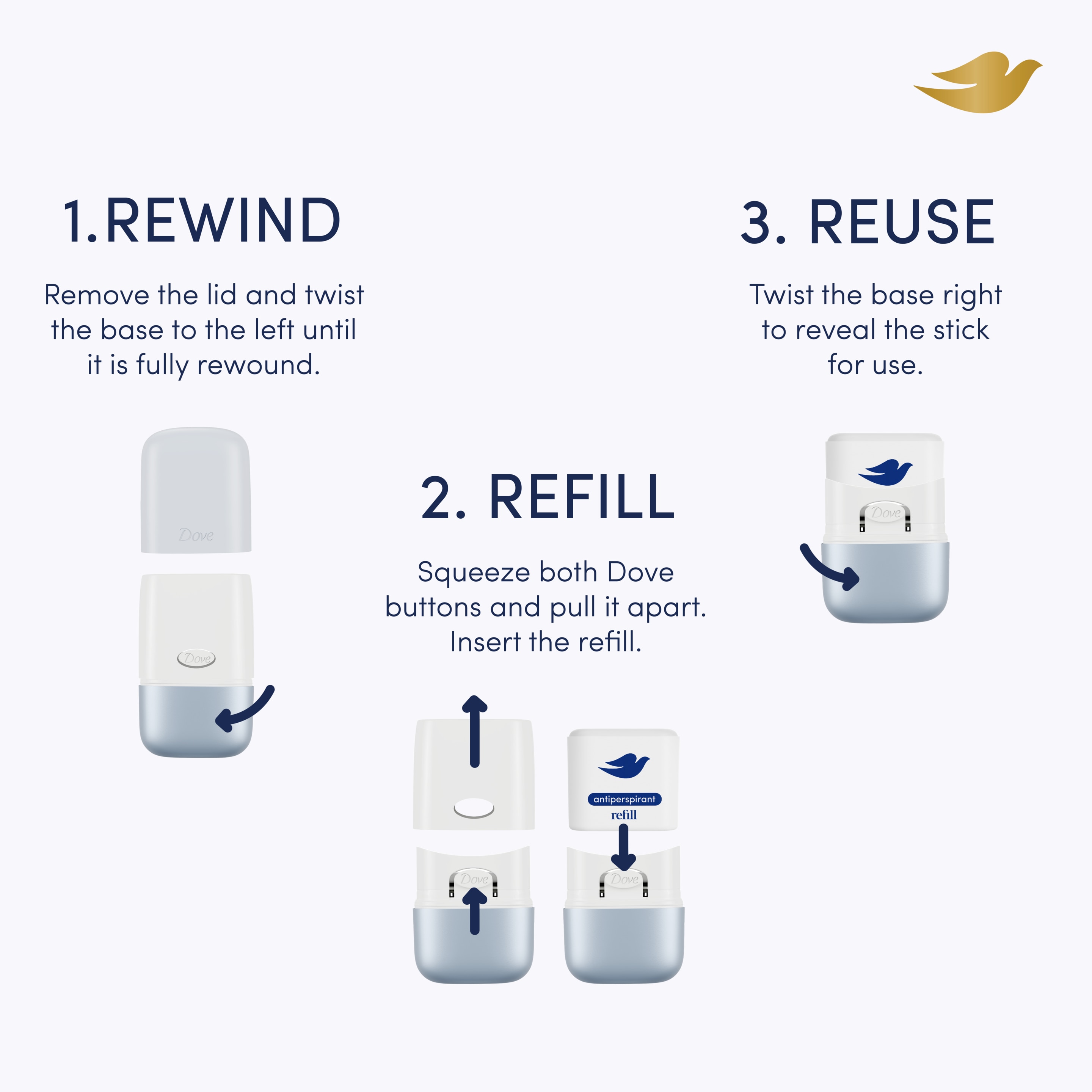 Dove 72hr Violet & Tonka Bean Antiperspirant Refill Pack 35 ml