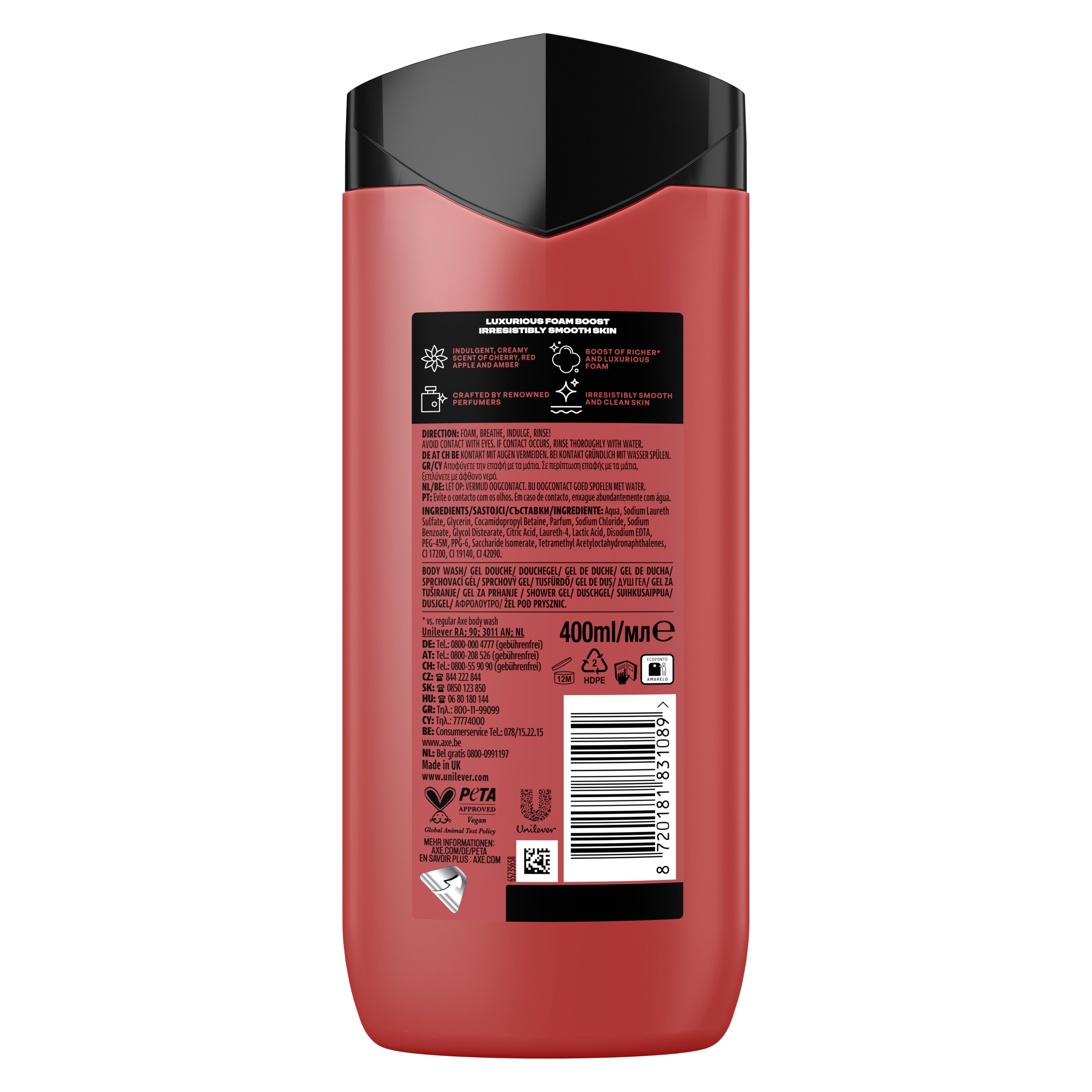 Axe Fine Fragrance Collection Cherry Fizz tusfürdő 400ml