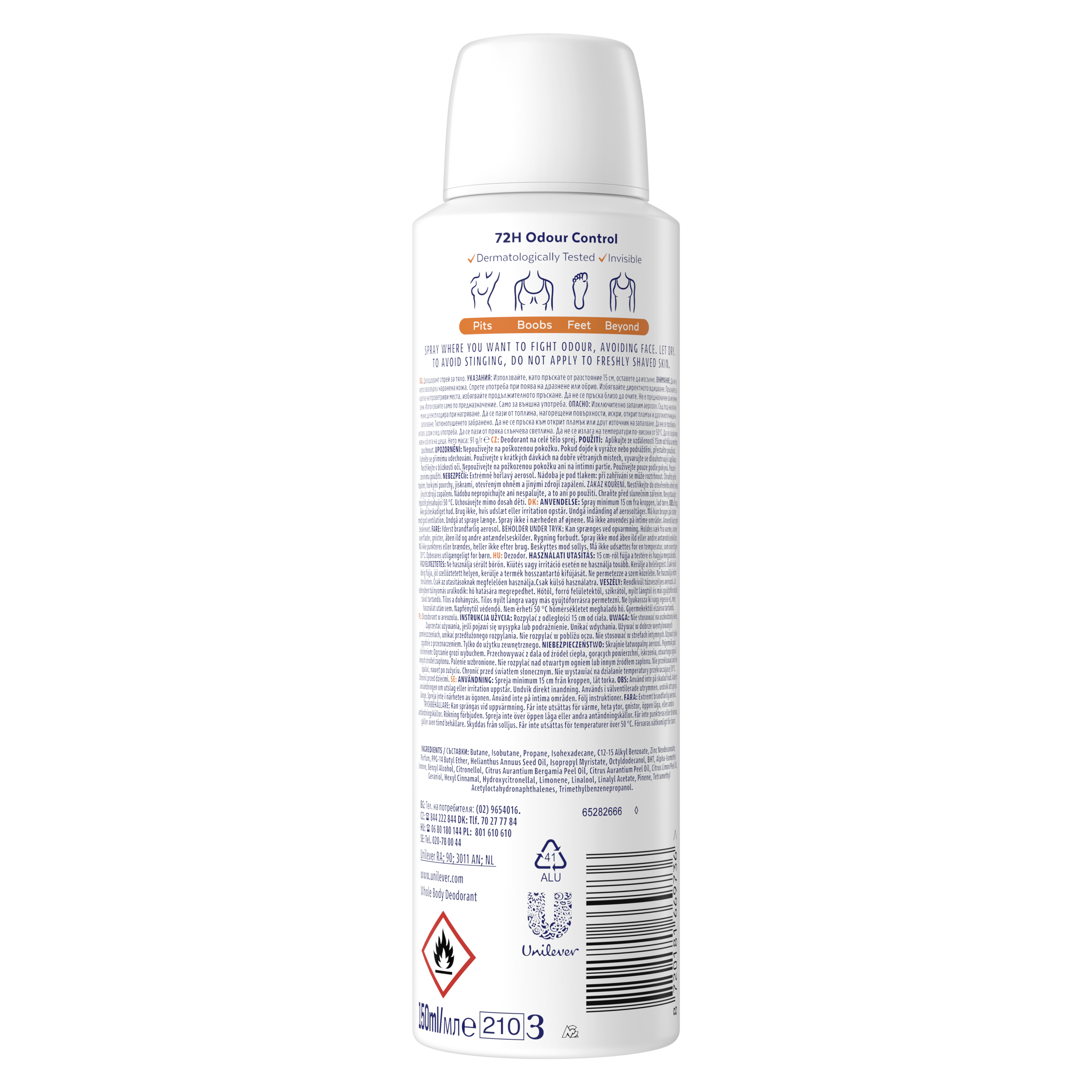 Rexona Whole Body Fresh Citrus dezodor aeroszol 150ml