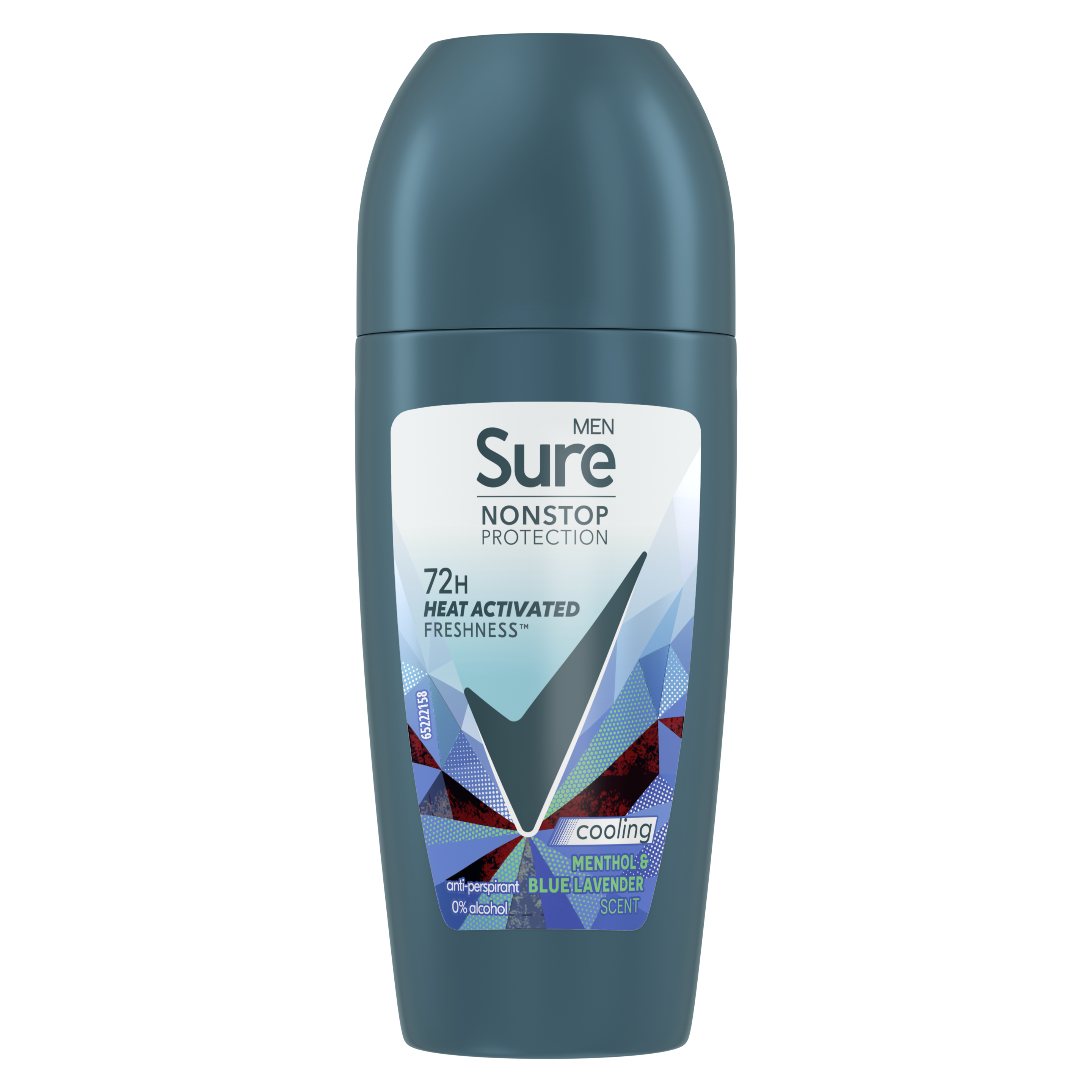 Sure Men 72hr Menthol & Blue Lavender Cooling Deodorant Roll-On packshot