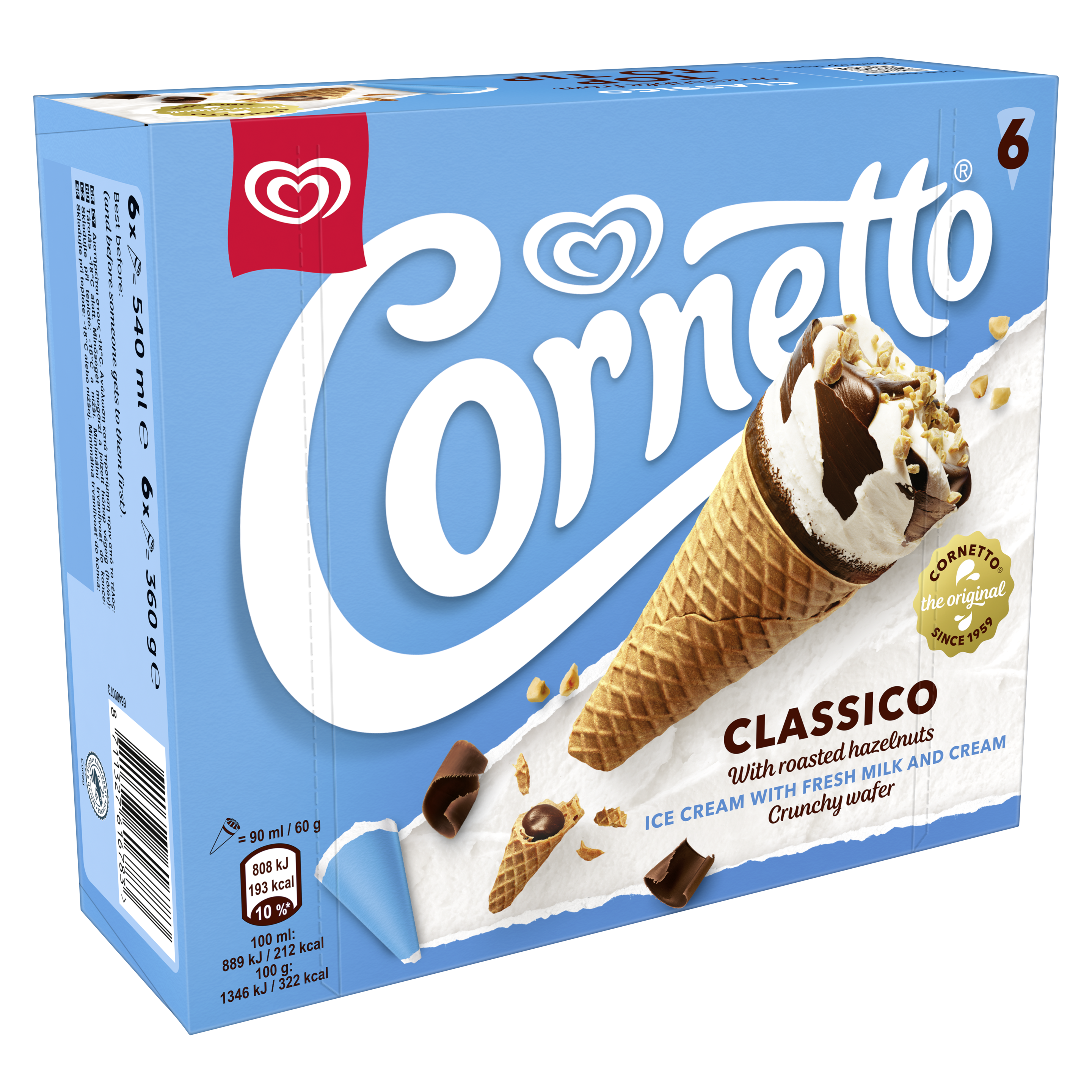 Cornetto Classico x6 packshot