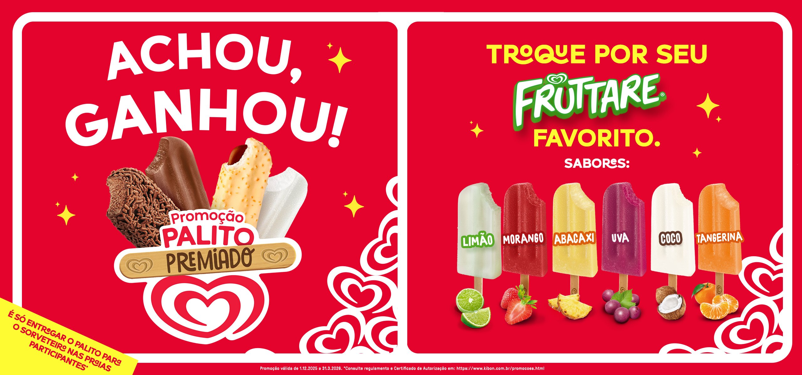 Promoção Palito Premiado com Fruttare