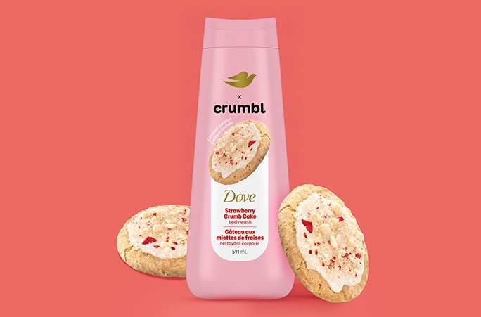 Dove x Crumbl Strawberry Crumb Bodywash 