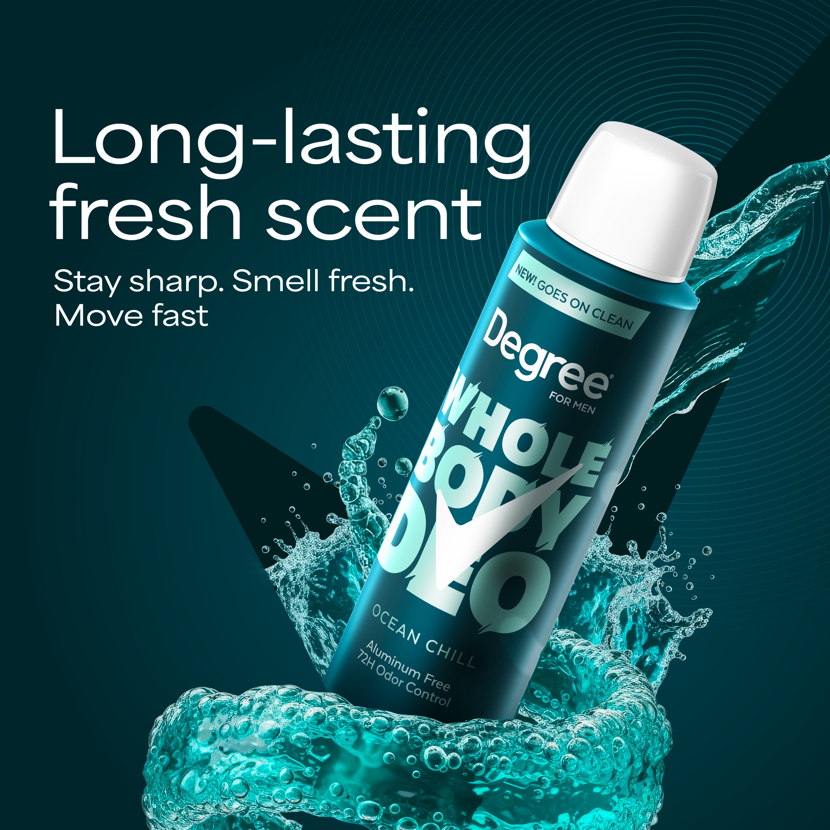 Ocean Chill Whole Body Deodorant Spray For Men, Aluminum Free