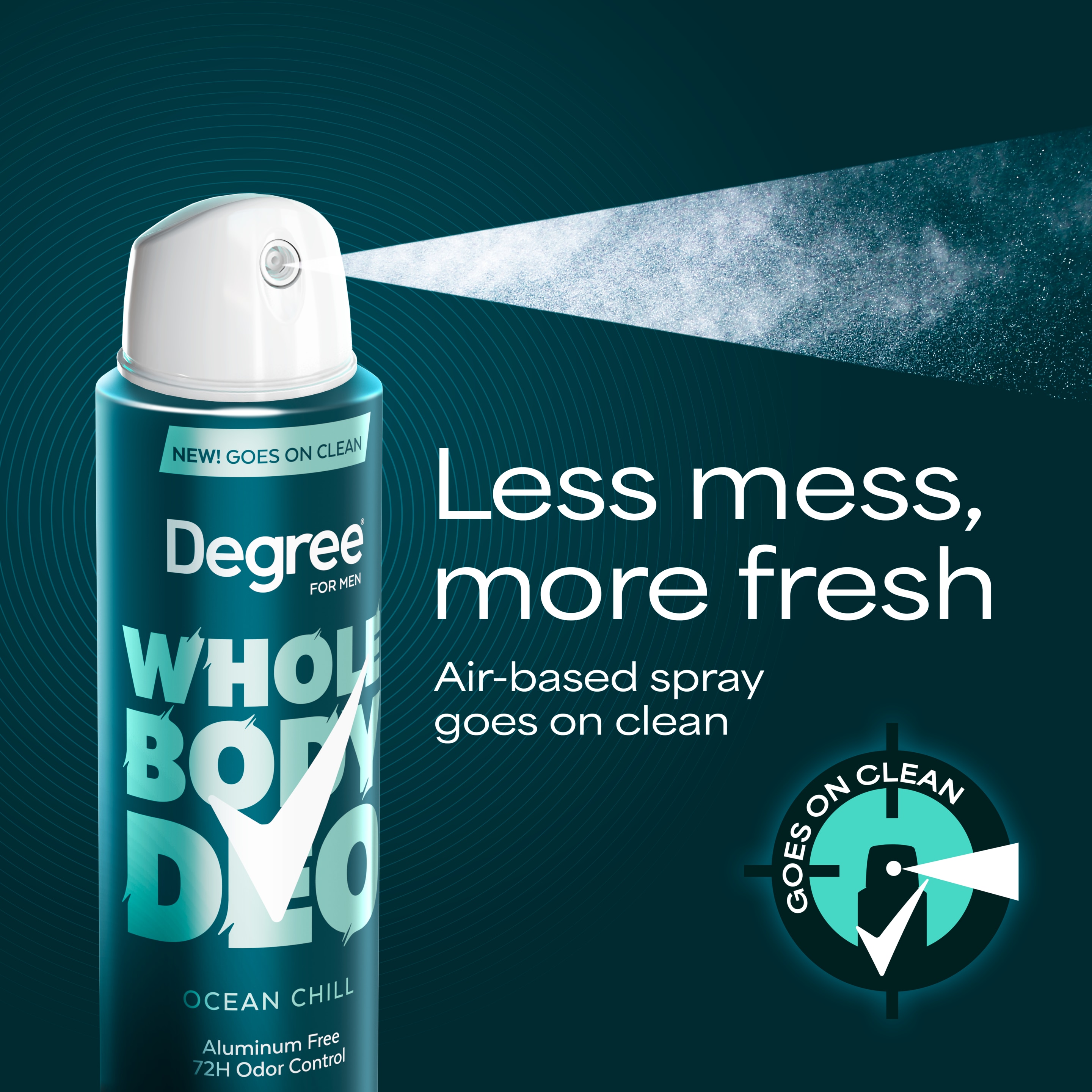 Ocean Chill Whole Body Deodorant Spray For Men, Aluminum Free