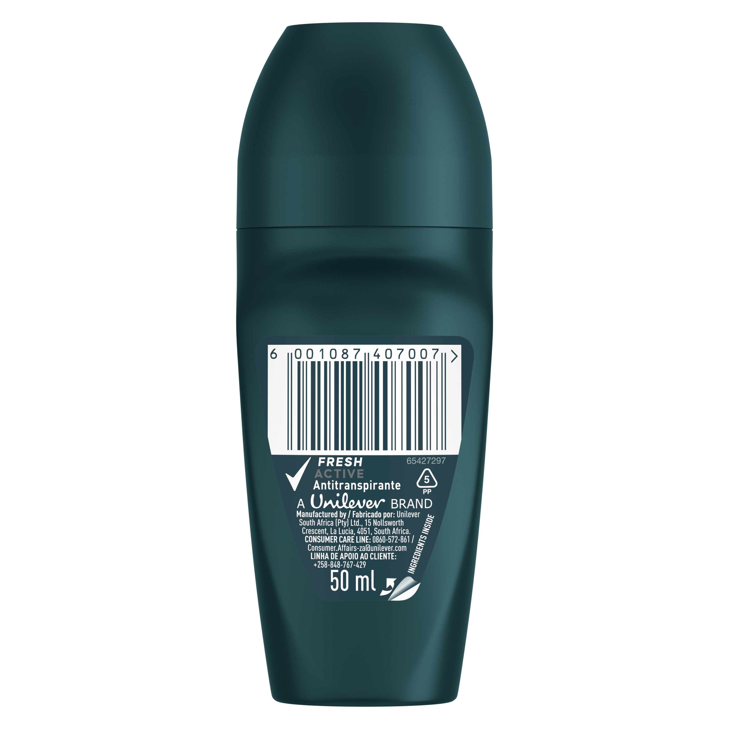 Rexona Male  Fresh Active  Antiperspirant Roll-On Deodorant  50ml packshot