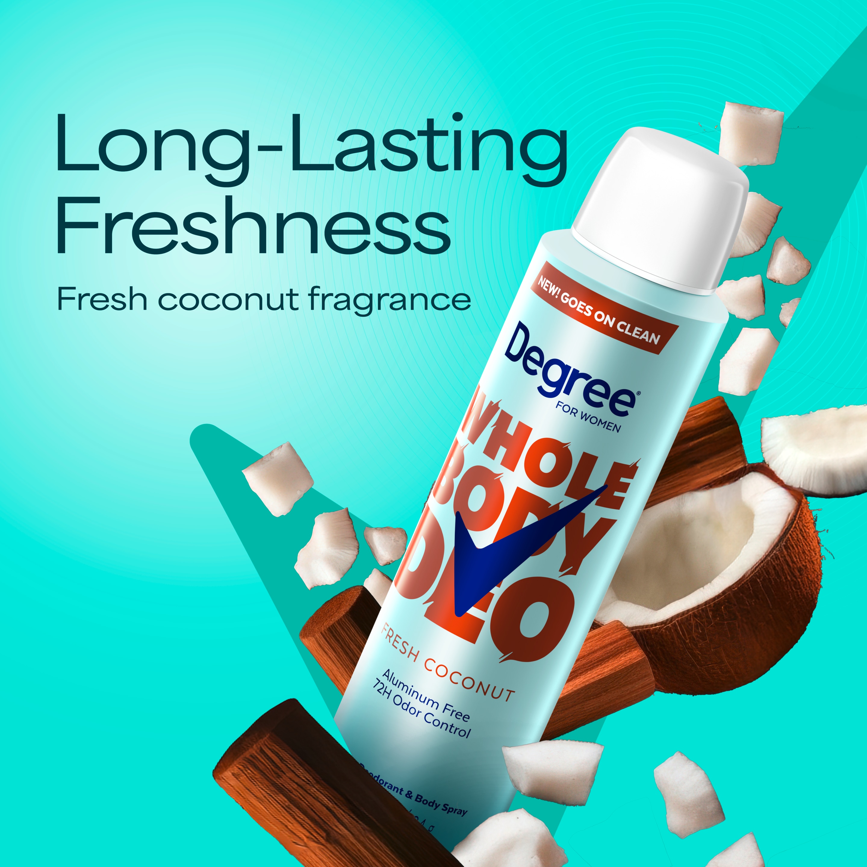 Fresh Coconut Whole Body Deodorant Spray For Women, Aluminum Free