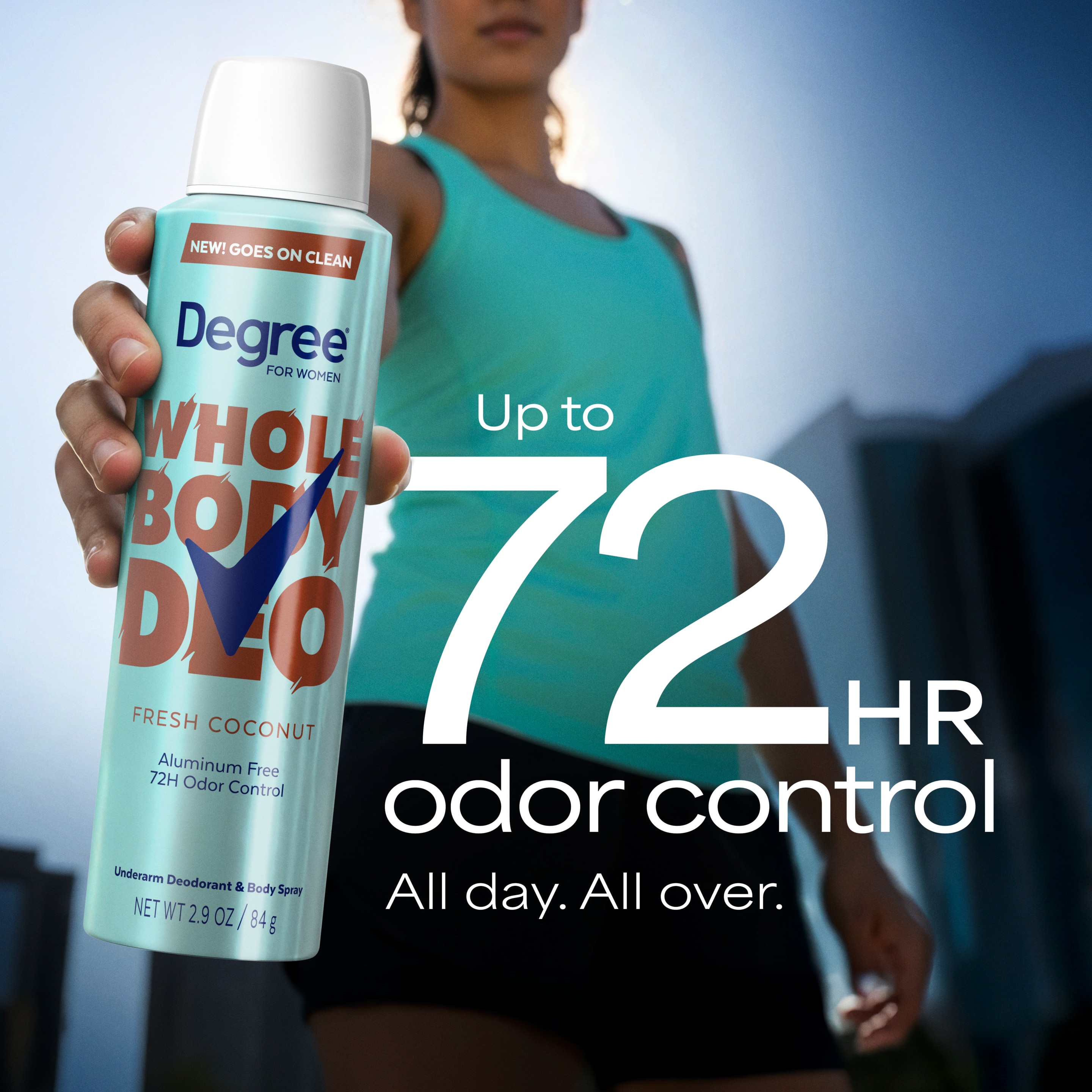 Fresh Coconut Whole Body Deodorant Spray For Women, Aluminum Free