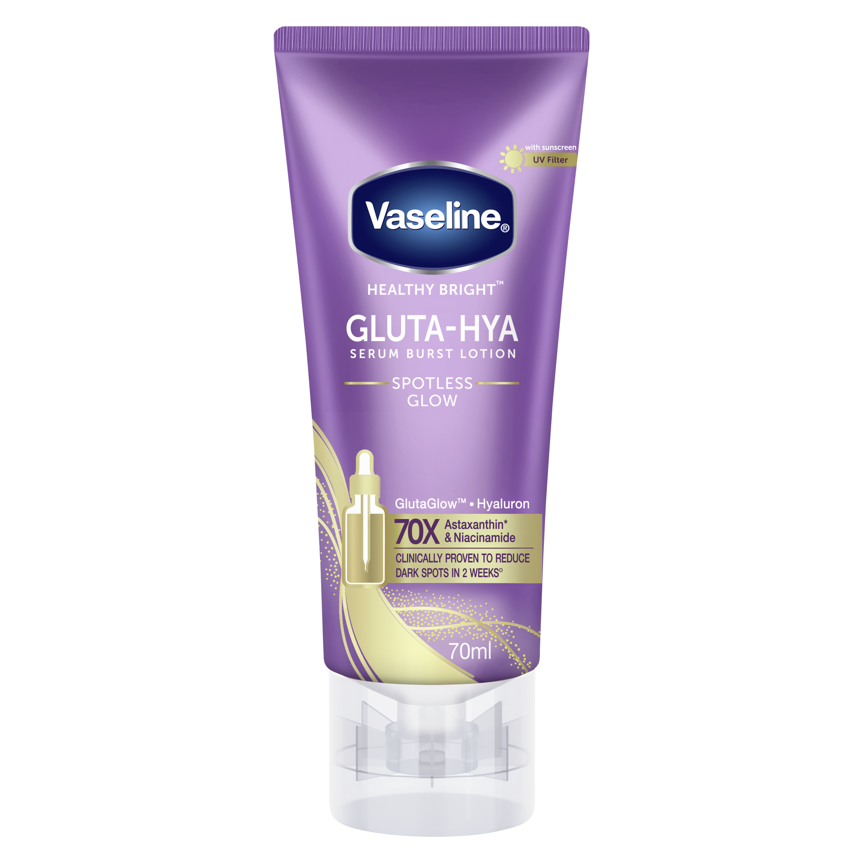 Vaseline Gluta-Hya Spotless Glow 70ml FOP Pack