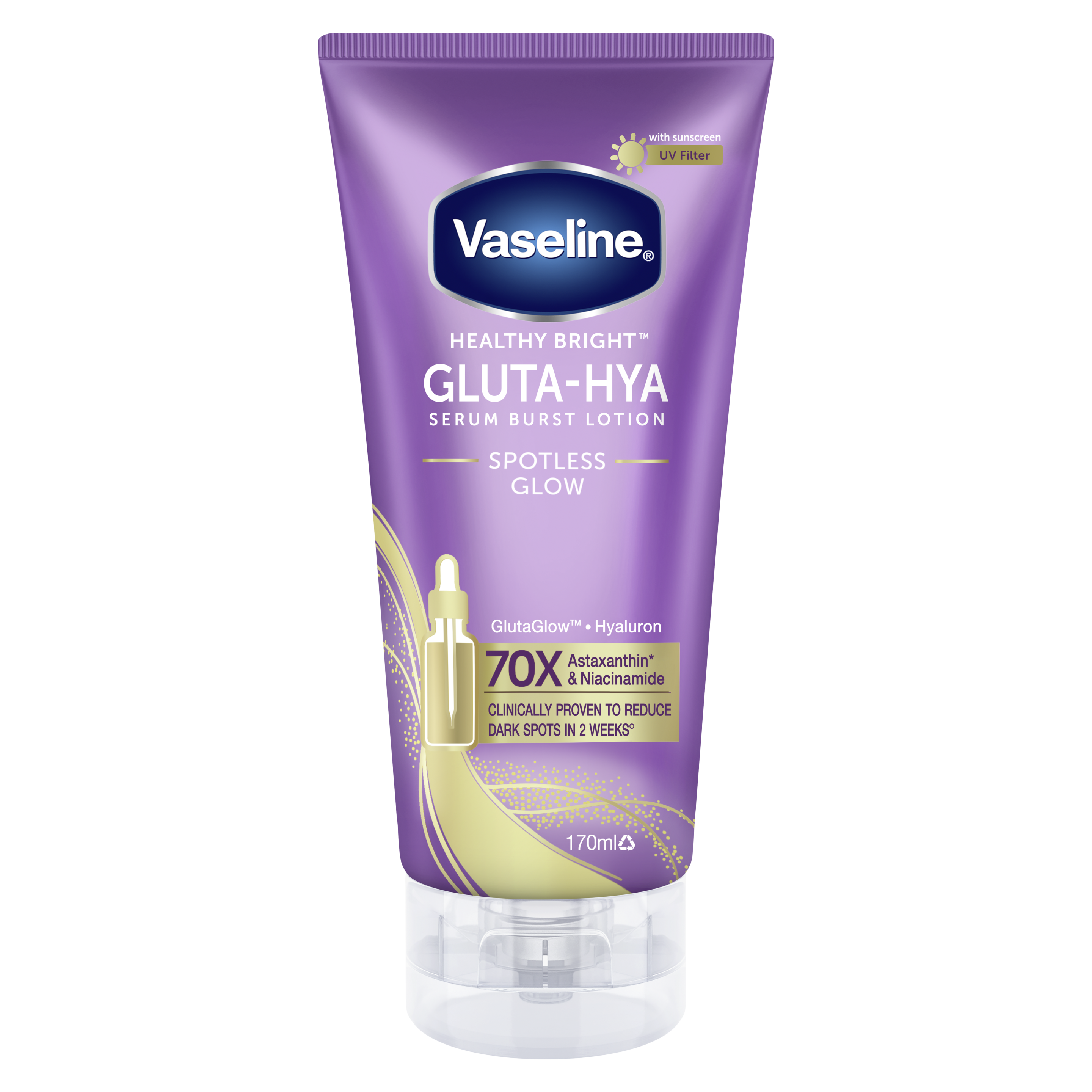 Vaseline Gluta-Hya Spotless Glow 170ml FOP Pack