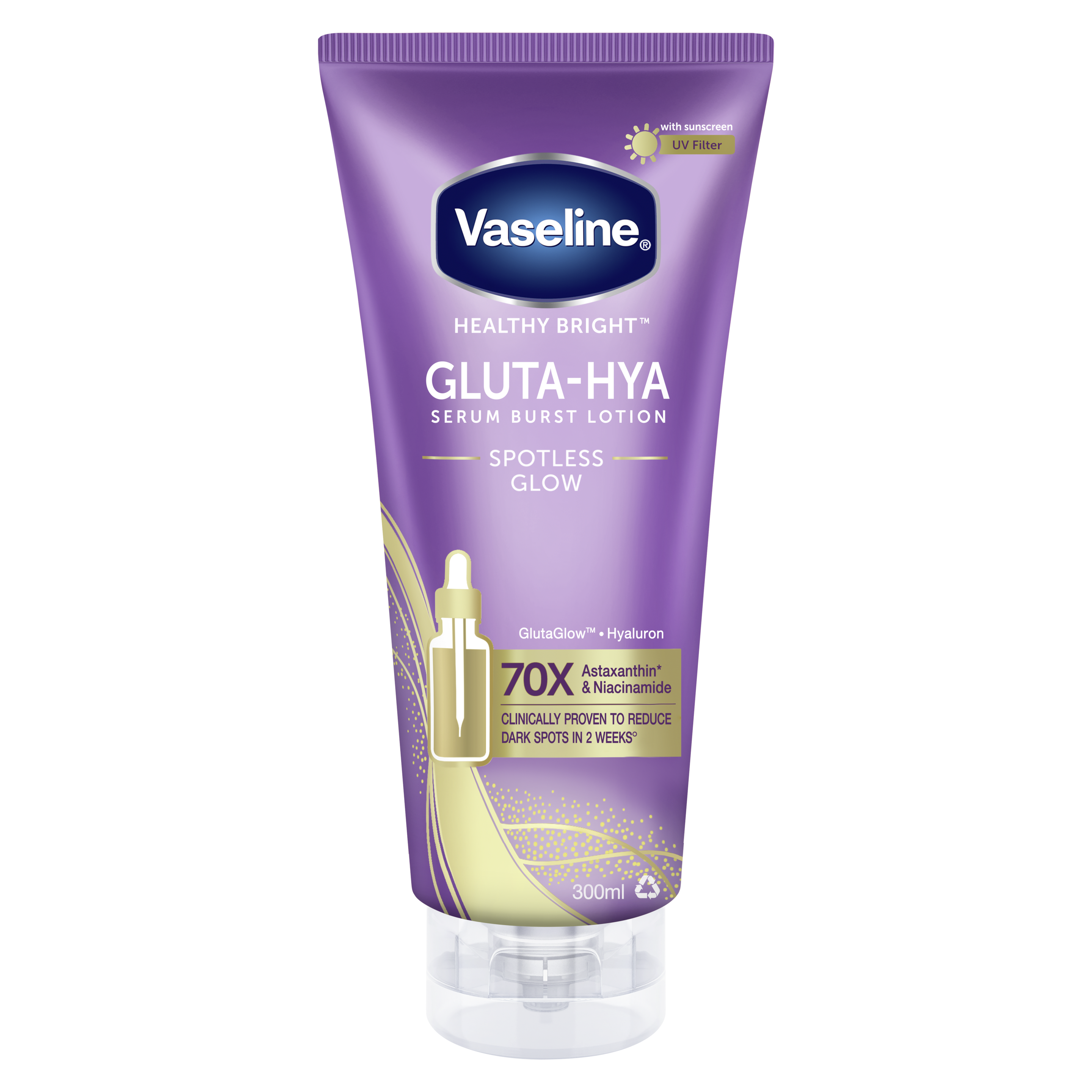 Vaseline Gluta-Hya Spotless Glow 300ml FOP Pack packshot