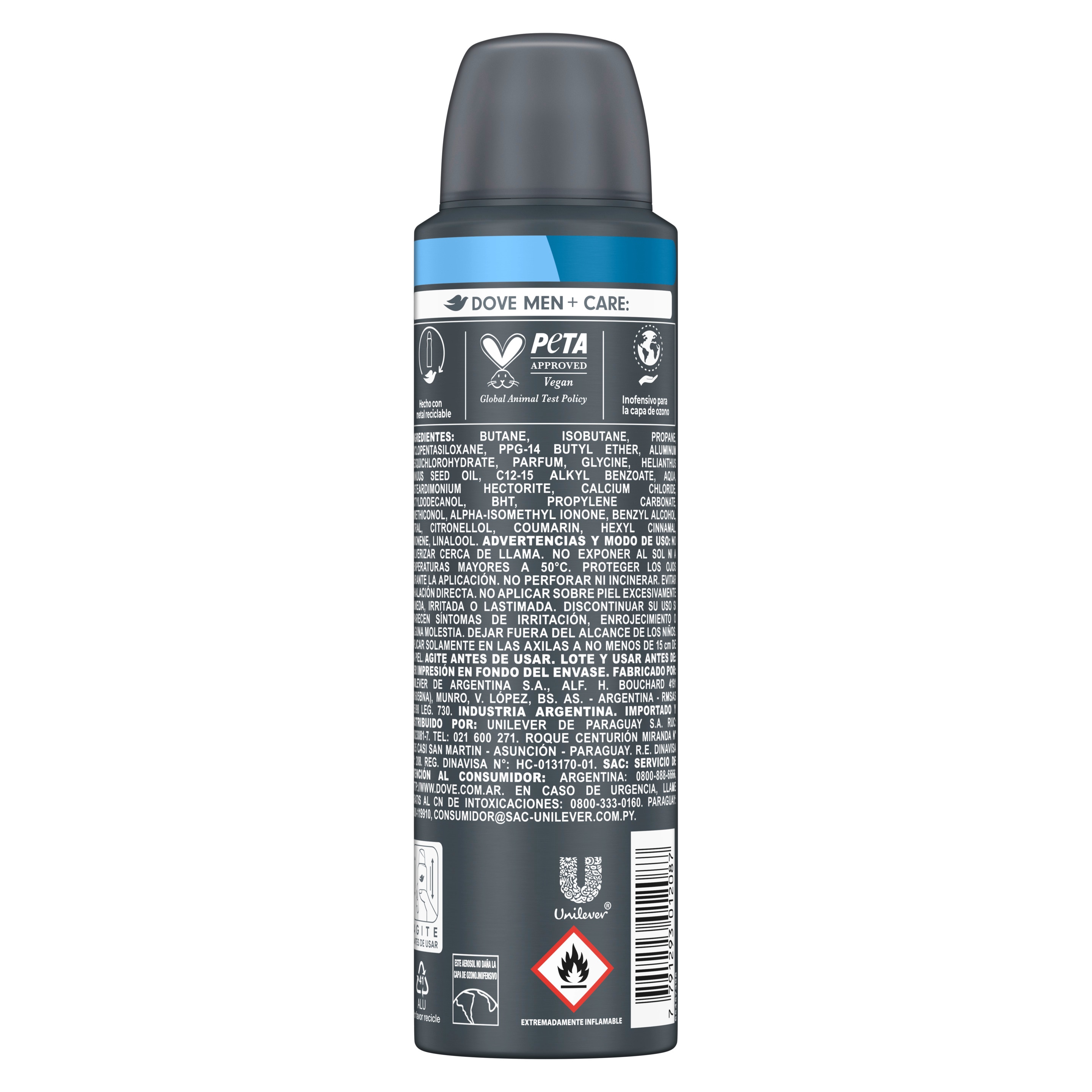 Desodorante Antitranspirante DOVE Men Comfort Protection en Aerosol 150 ml