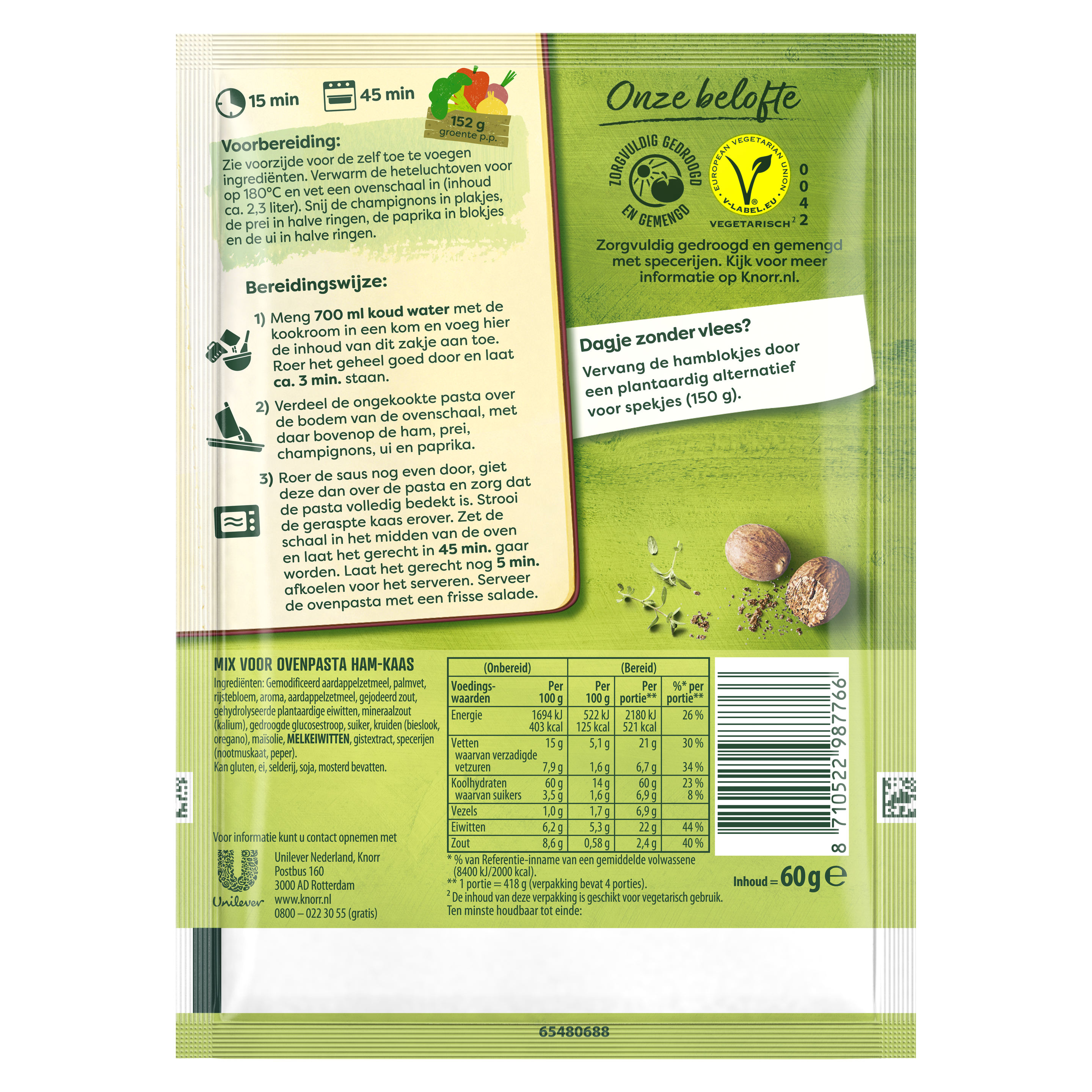 Mix voor Ovenpasta Ham-Kaas