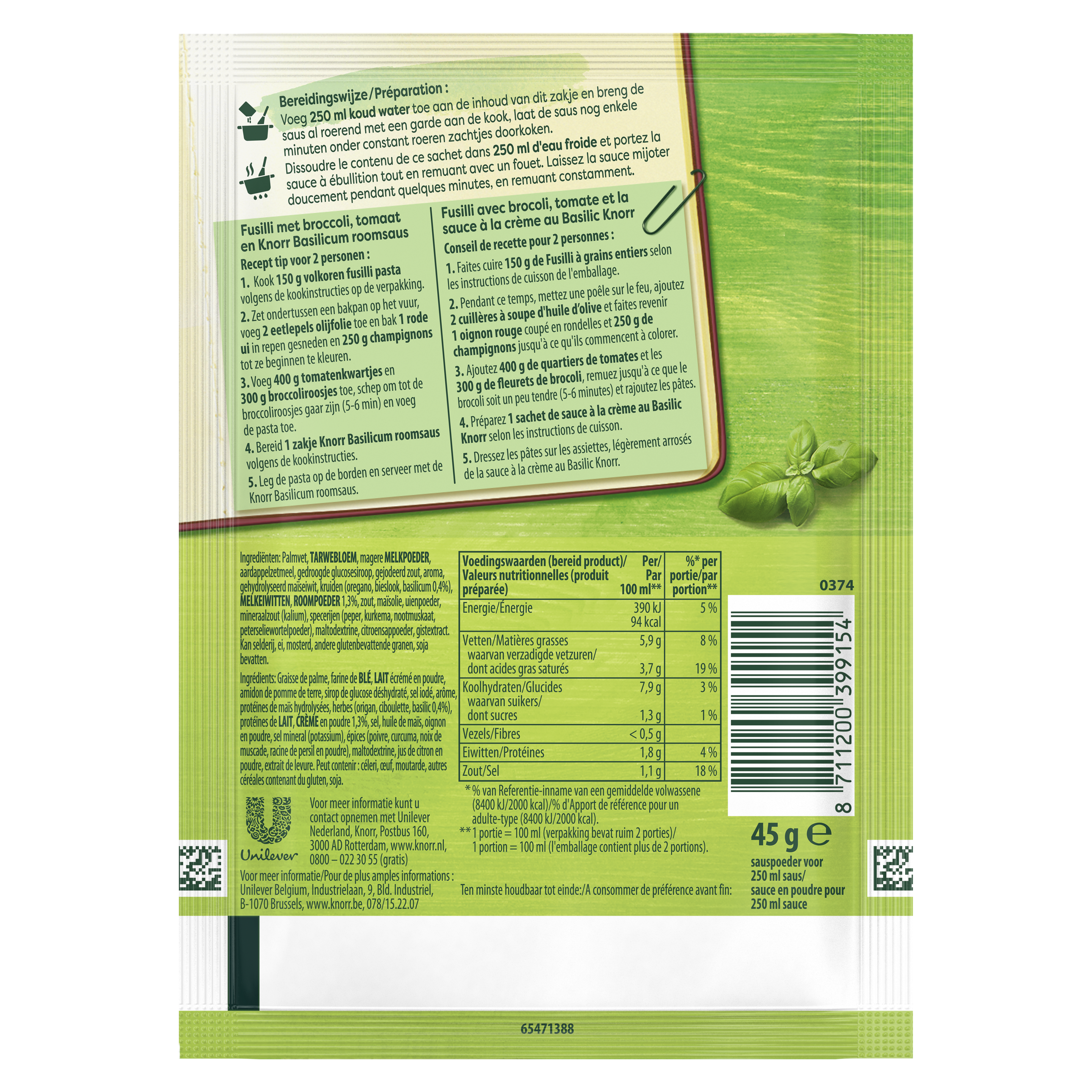 Room-Basilicumsaus (groente)