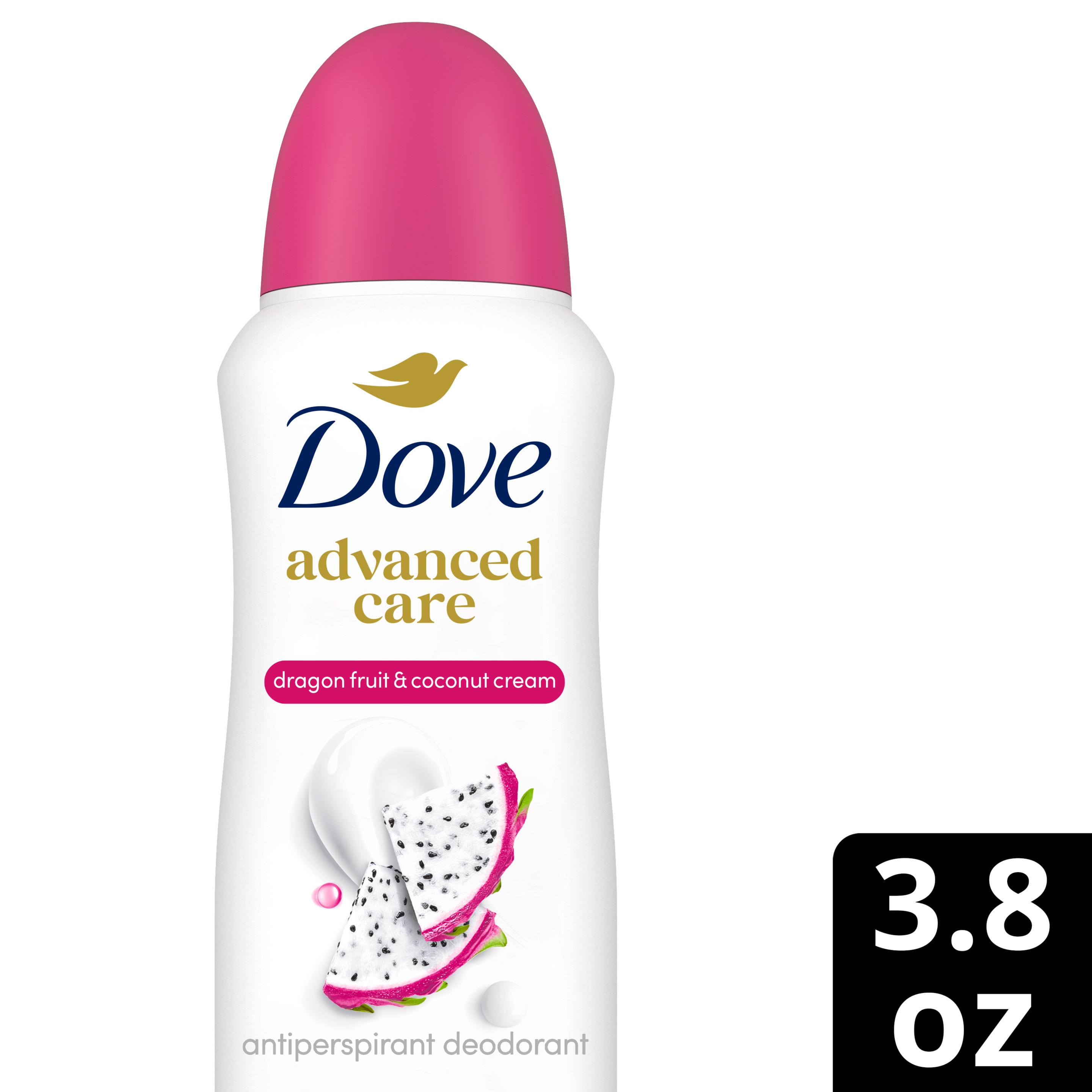 Dove Advanced Care Dragon Fruit & Coconut Cream Antiperspirant Dry Spray  3.8 oz packshot